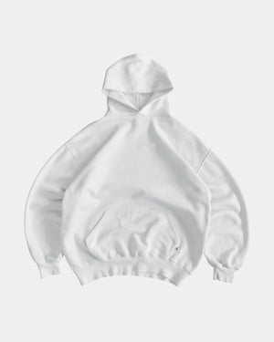 (BOXY L) 90’S VINTAGE RUSSELL MADE IN USA WHITE HOODIE