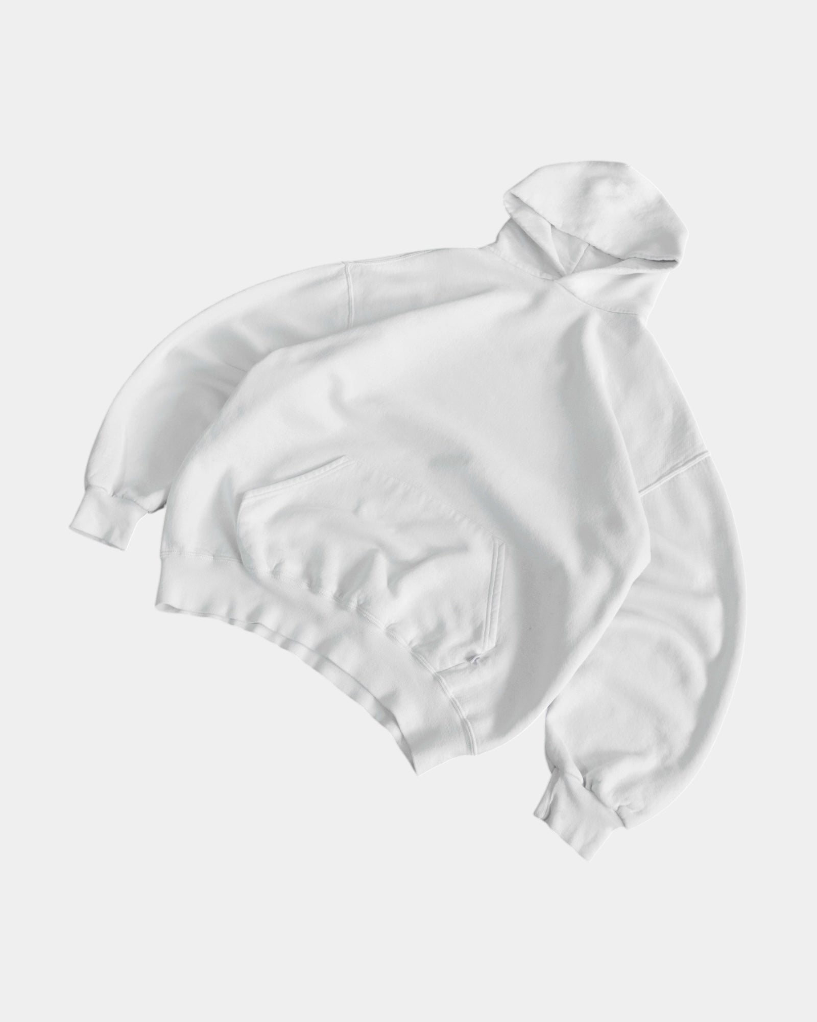 (BOXY L) 90’S VINTAGE RUSSELL MADE IN USA WHITE HOODIE