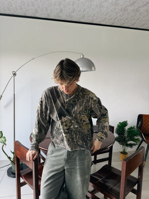 (M) 90’S VINTAGE REALTREE HENLEY LONG SLEEVE