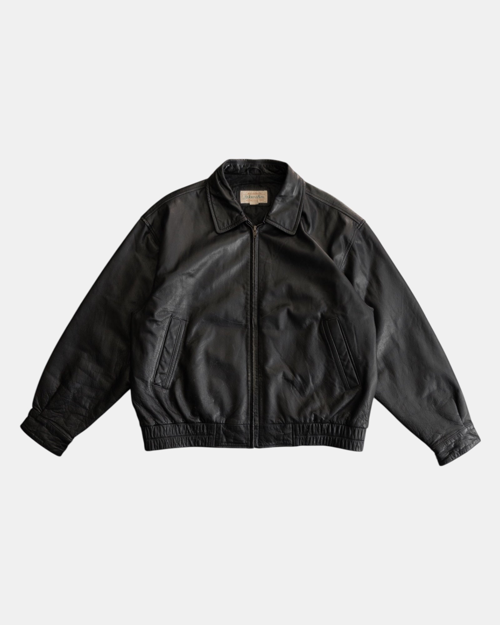 (XL) VINTAGE S.T JOHN’S BAY BOMBER LEATHER JACKET
