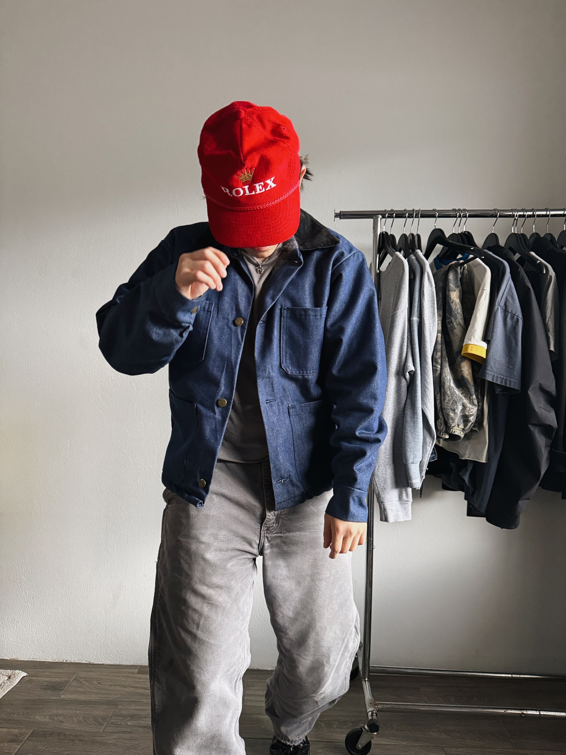 (M) 90’S VINTAGE ADOLPHE LAFONT DETROIT TYPE RAW JACKET