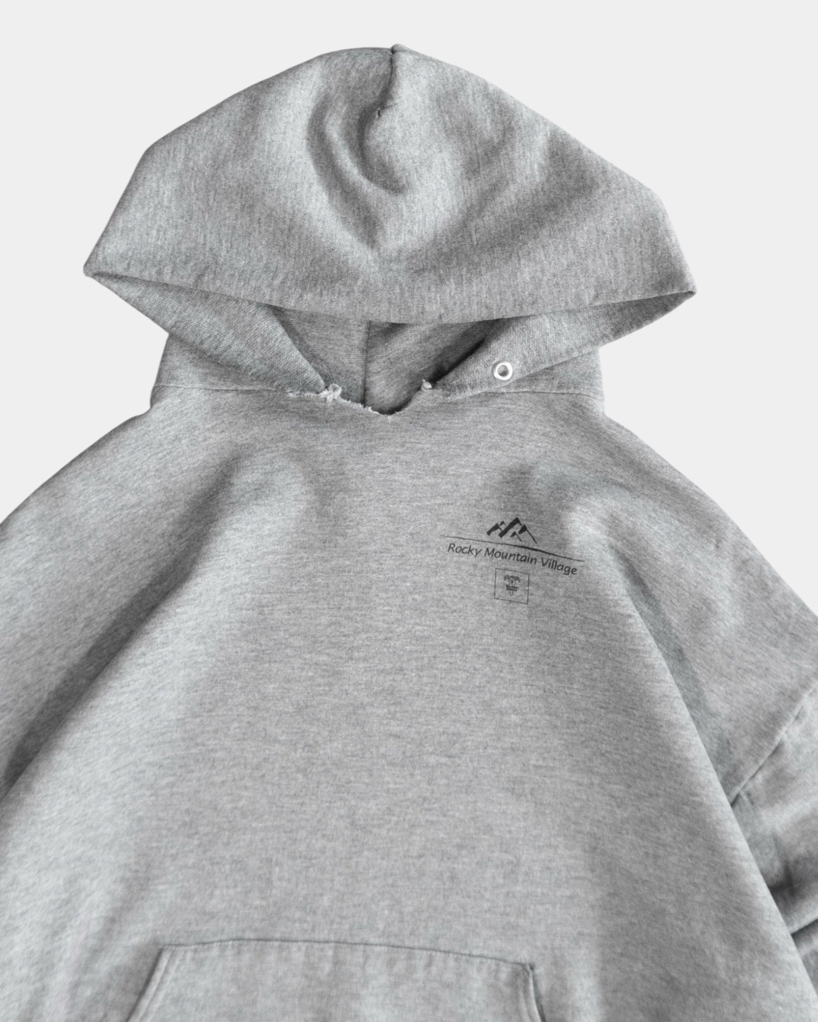 (BOXY L) 90’S VINTAGE MOUNTAIN BLANK HOODIE