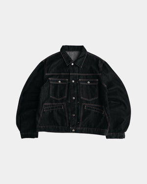 (M) DARK DENIM TYPE COWBOY JACKET