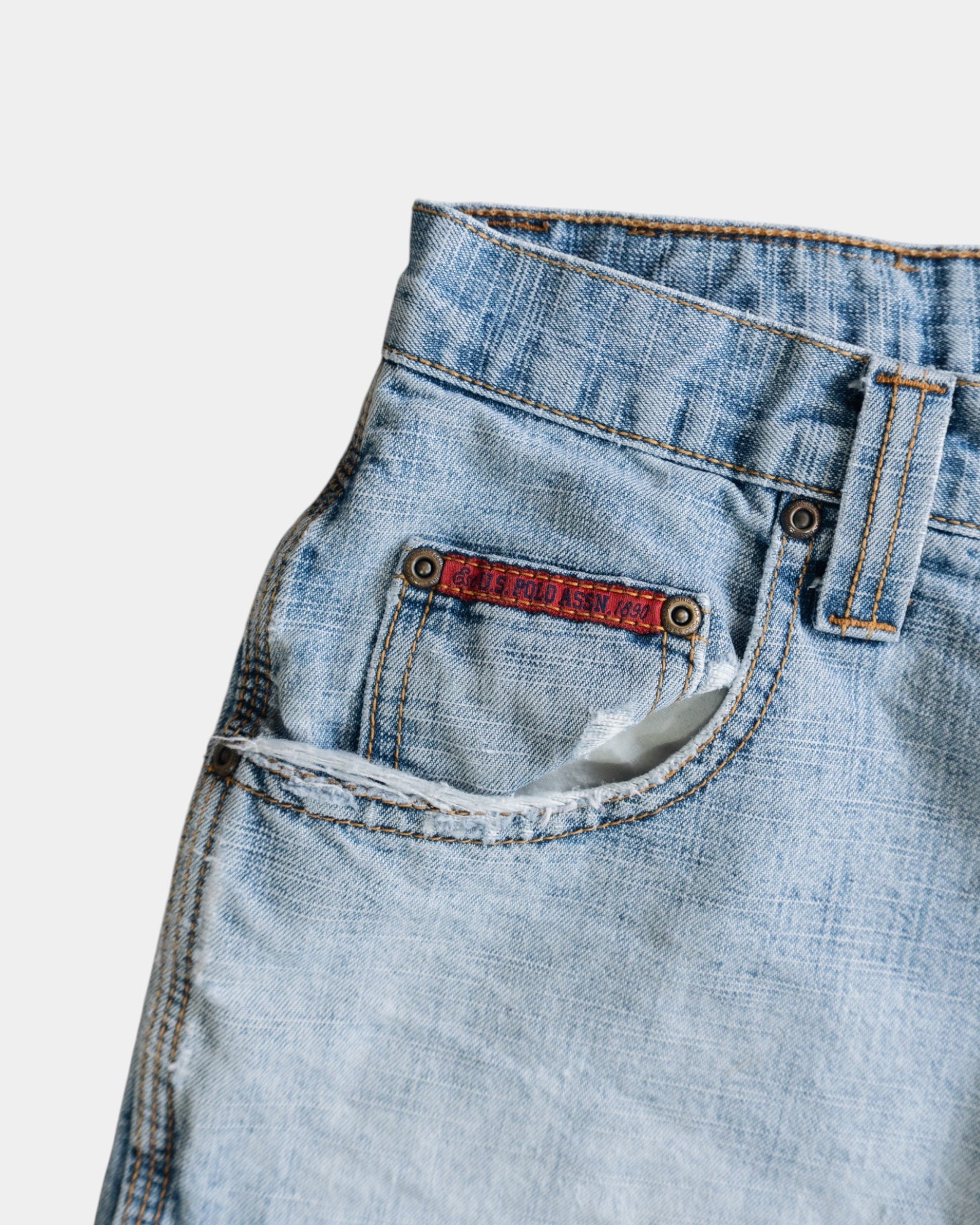 VINTAGE POLO CARPENTER DENIM JORT - 33