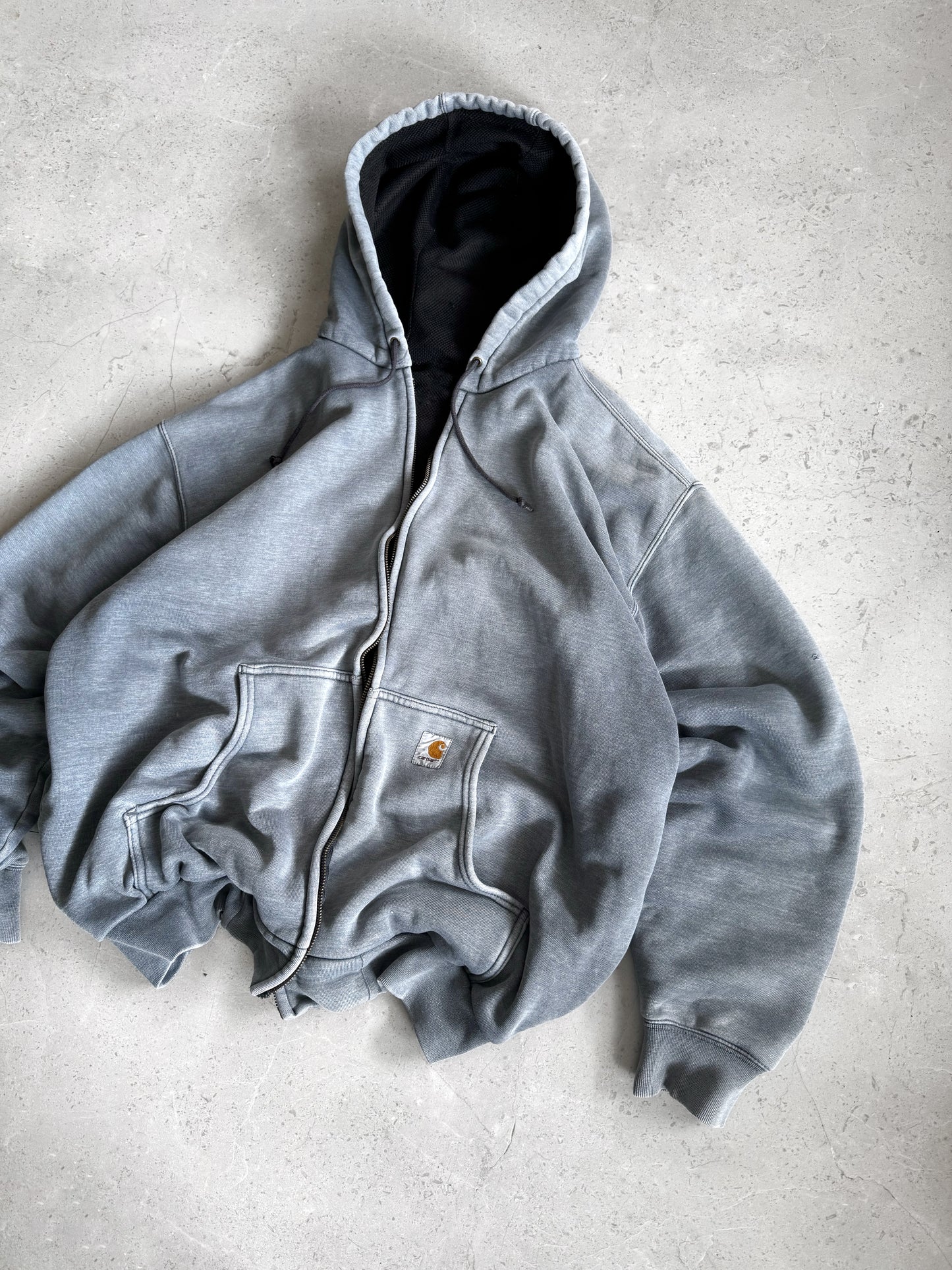 (Boxy L) 00’s Vintage Carhartt Gray Faded Hoodie