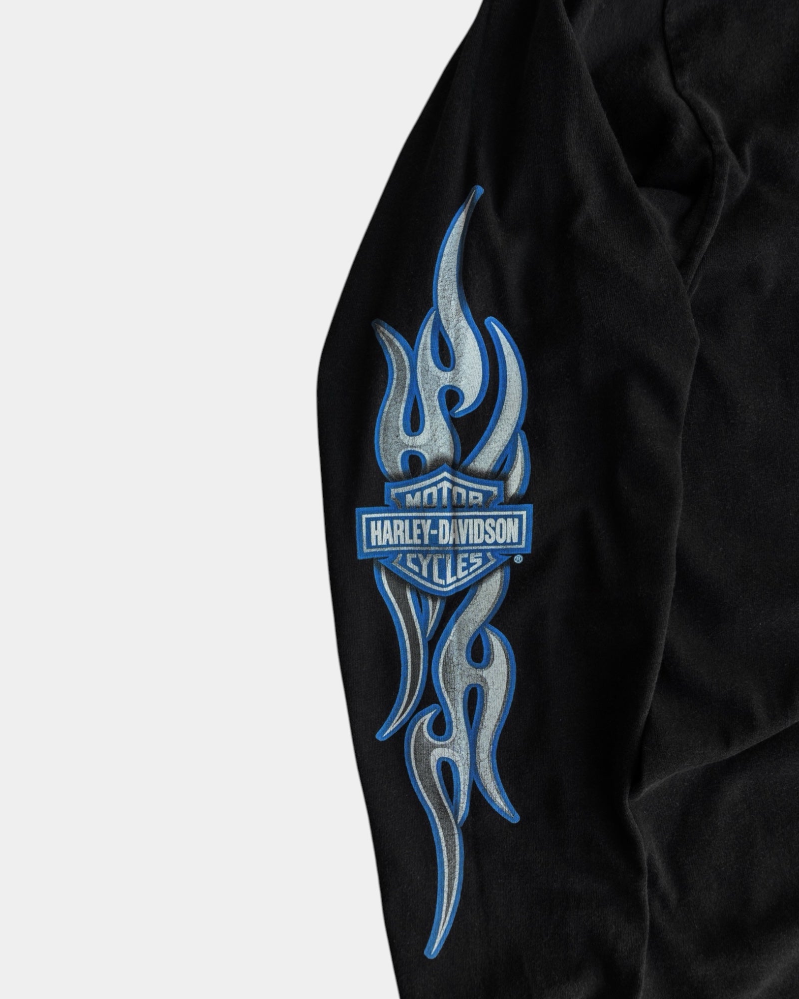 (L) 2007 HARLEY DAVIDSON BLUE FLAMES LONG SLEEVE