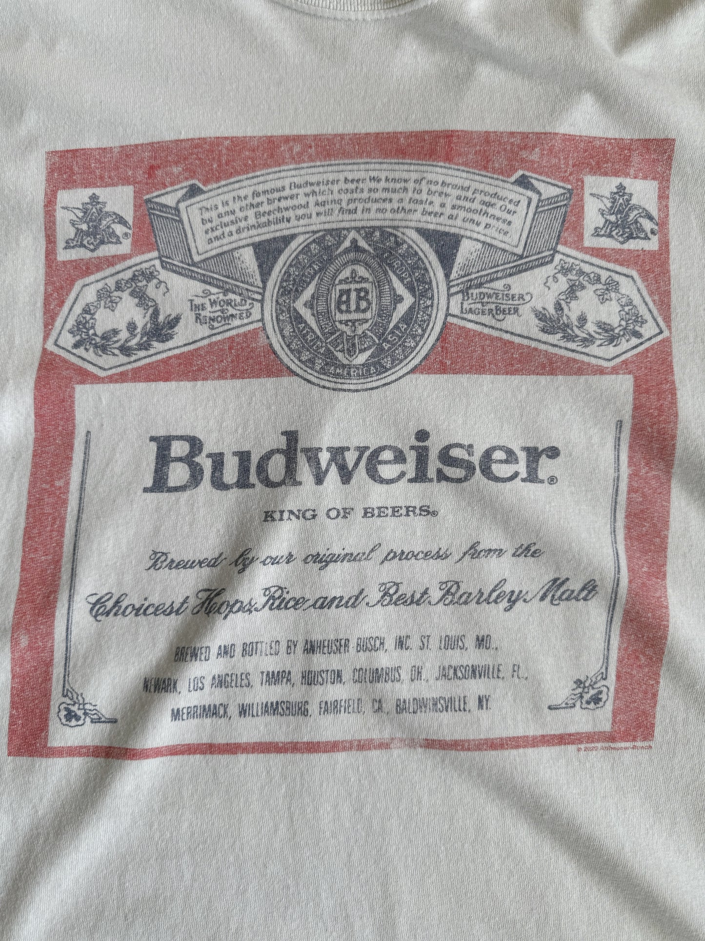 (L) 2000’S VINTAGE BUDWEISER JUNK FOOD TEE COLLECTION