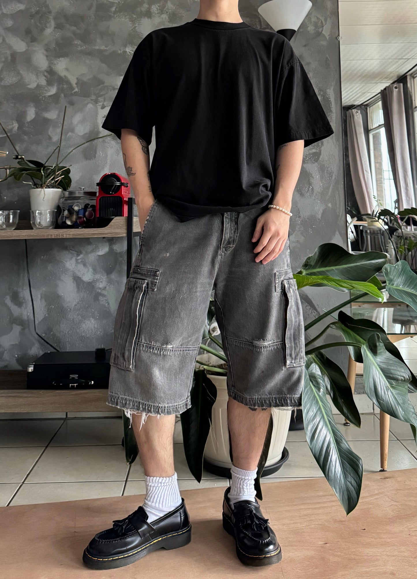 VINTAGE SIDEOUT AMAZING FADED CARGO JORTS - 30