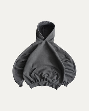 (BOXY L) 00’S VINTAGE RUSSELL GRAY BLANK HOODIE