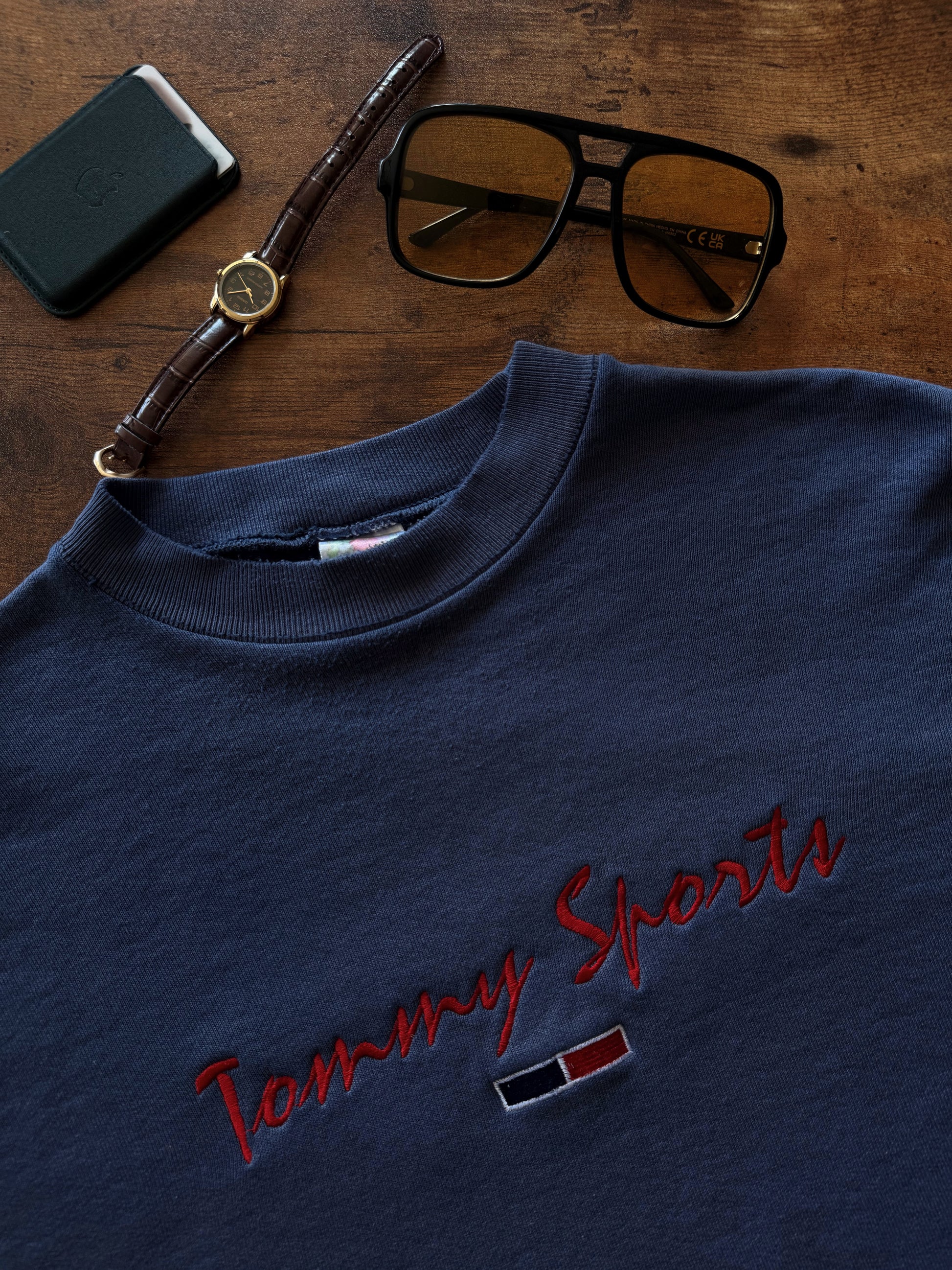(BOXY L) 90’S VINTAGE TOMMY SPORTS CREWNECK