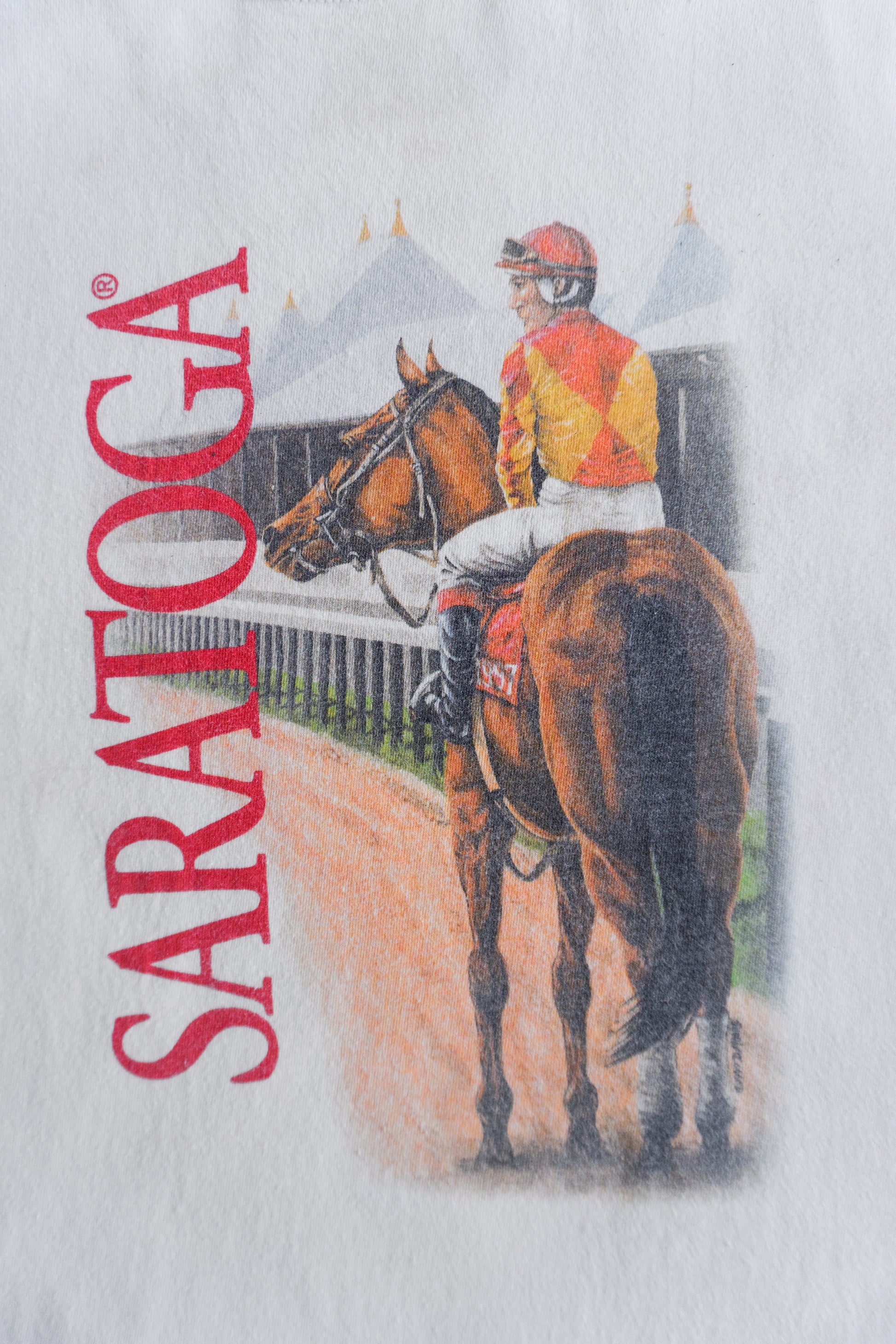 (XL) VINTAGE SARATOGA HORSE TEE
