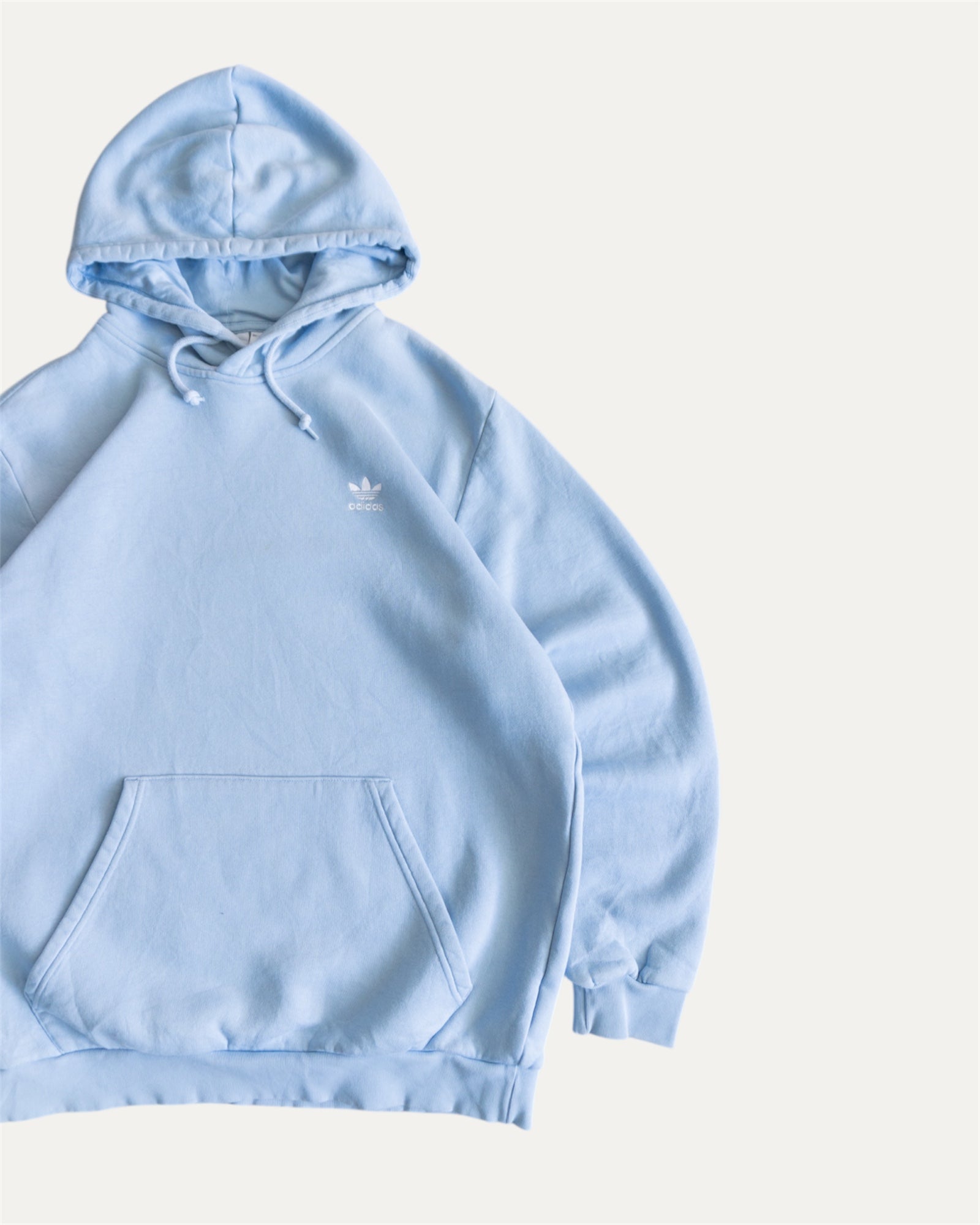 (L) ADIDAS SKY BLUE HOODIE