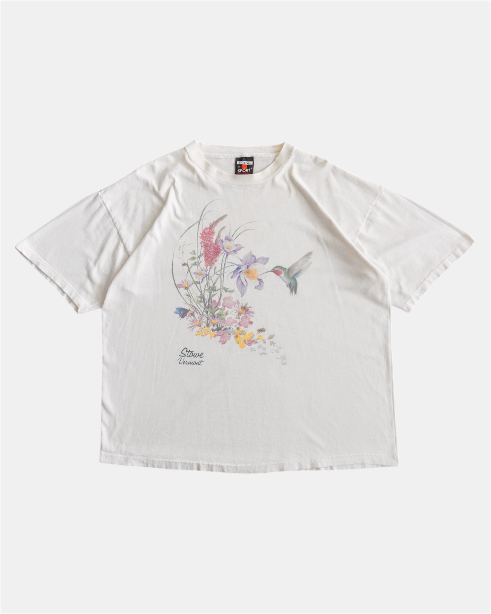 (BOXY L) 90’S VINTAGE HUMMINGBIRD ART TEE