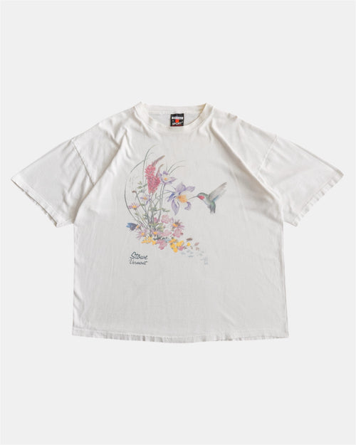 (BOXY L) 90’S VINTAGE HUMMINGBIRD ART TEE