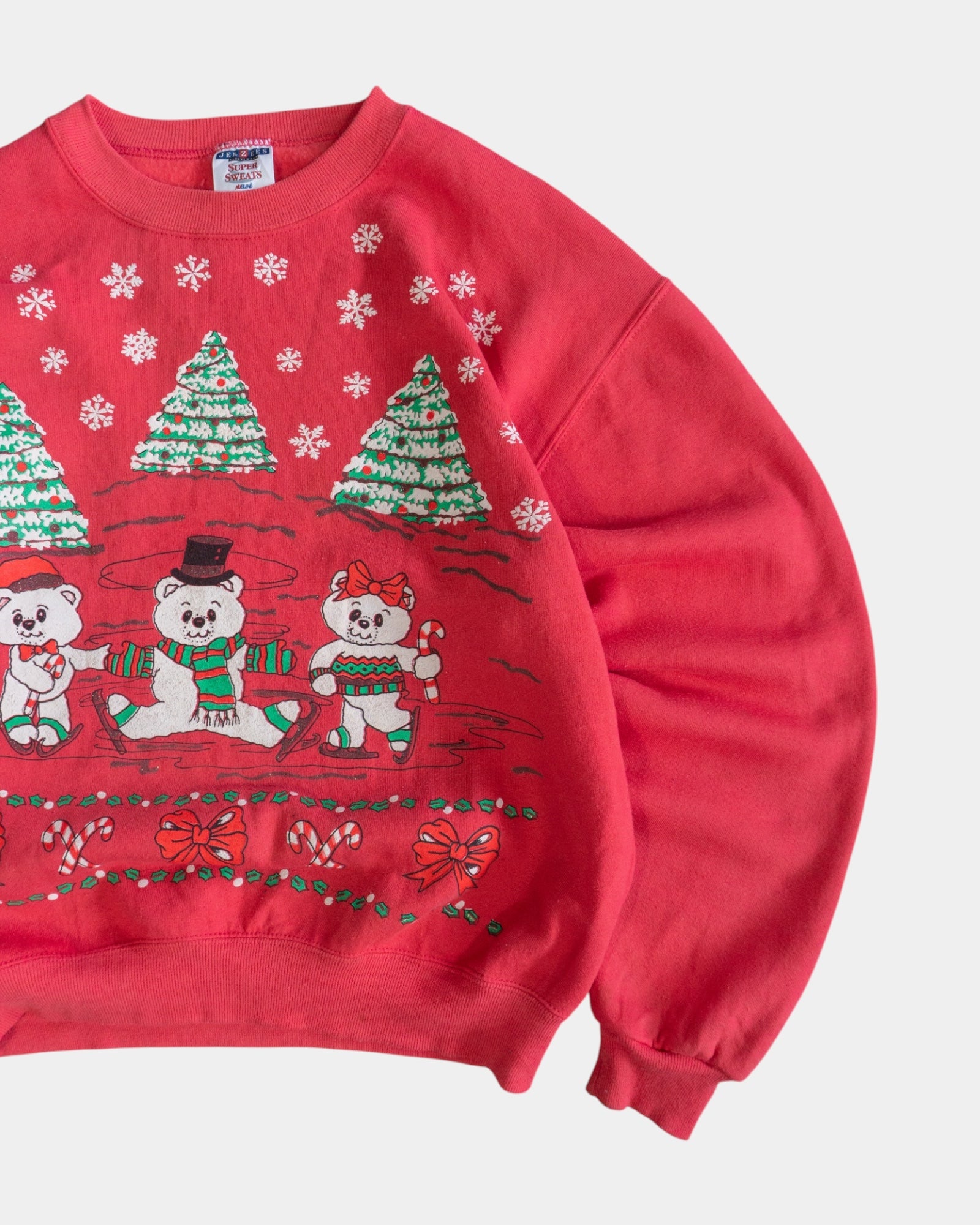 (M) 90’S VINTAGE TEDDY BEAR CHRISTMAS CREWNECK