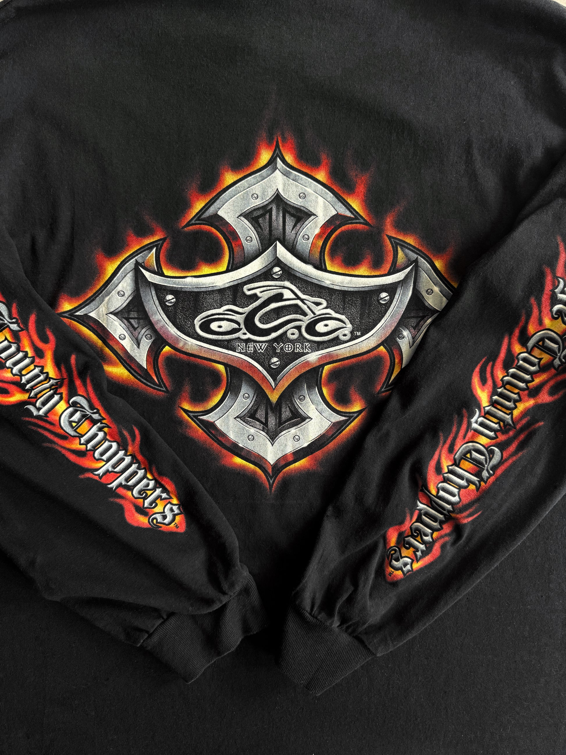 (L) VINTAGE Y2K CHOPPERS FLAMES LONG SLEEVE
