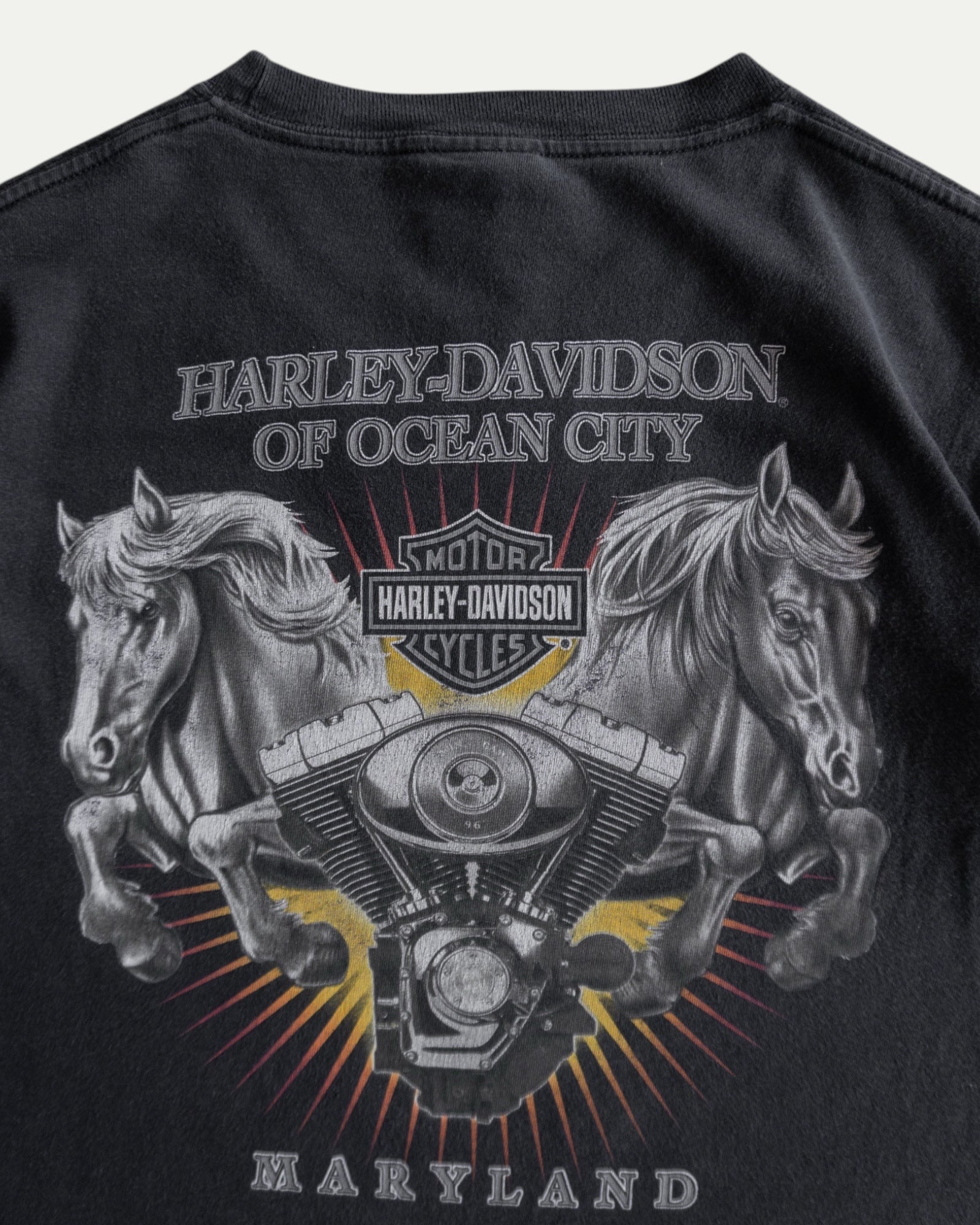 (M) VINTAGE HARLEY DAVIDSON HORSES TEE
