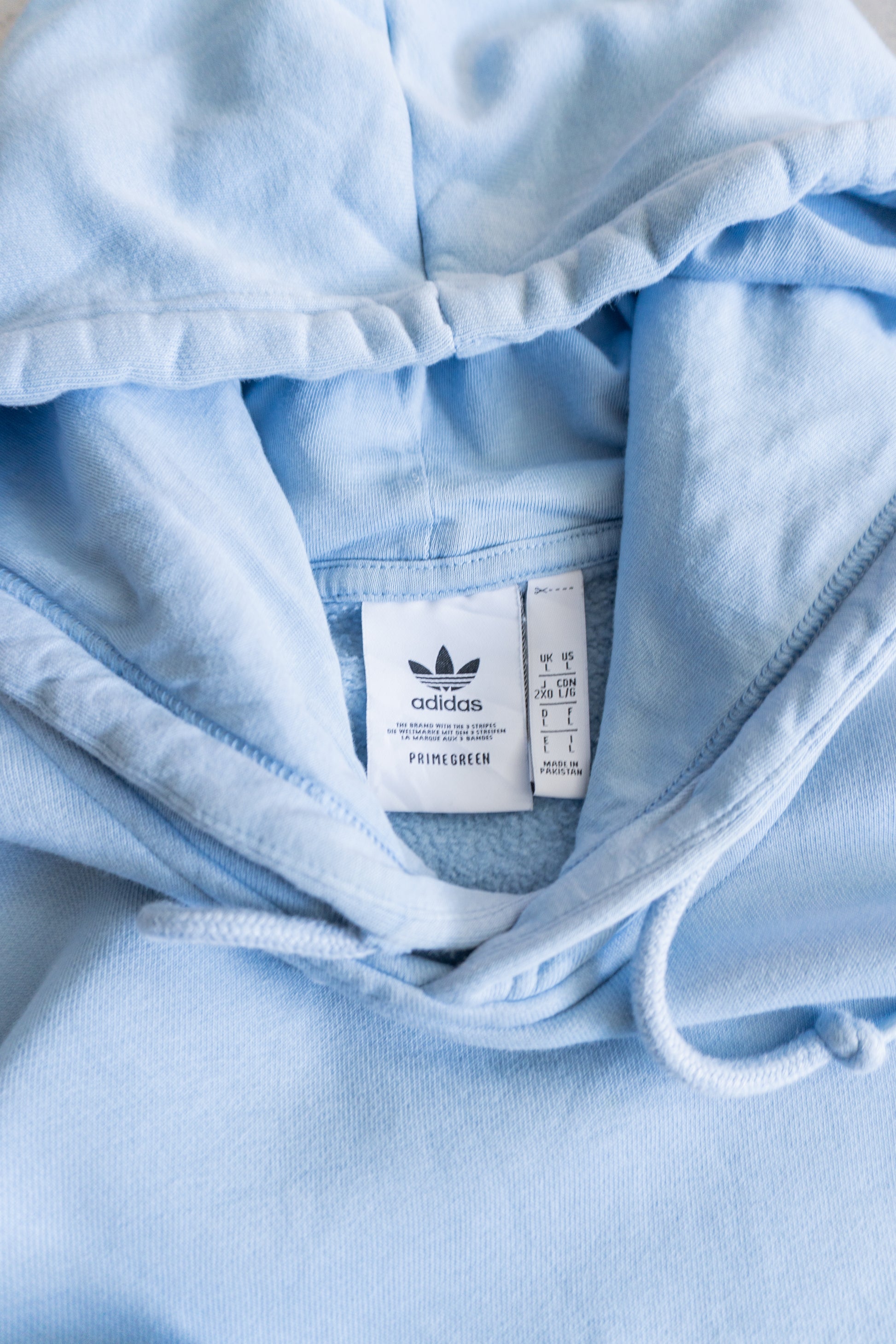 (L) ADIDAS SKY BLUE HOODIE