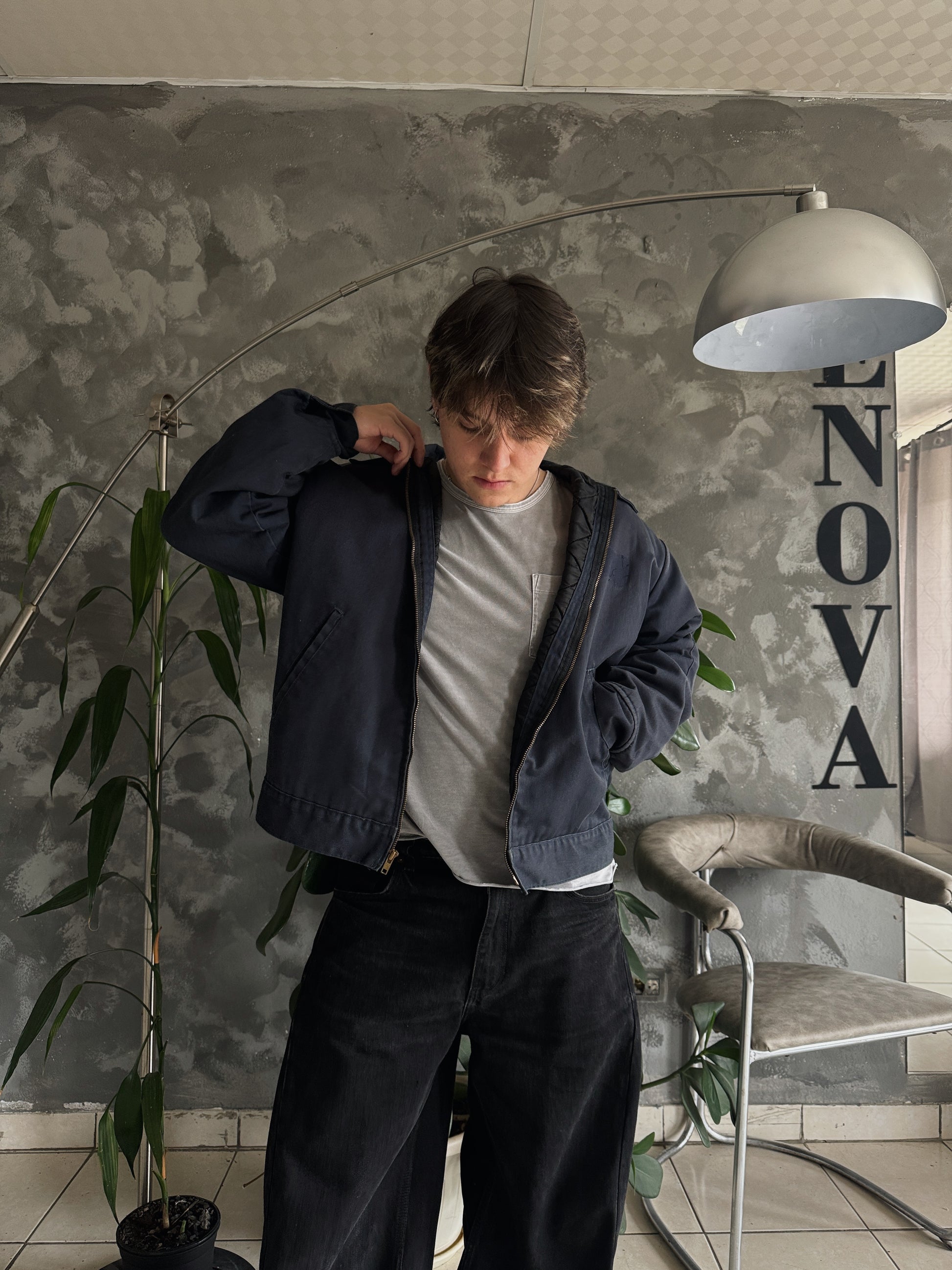 (L) DICKIES NAVY DETROIT JACKET