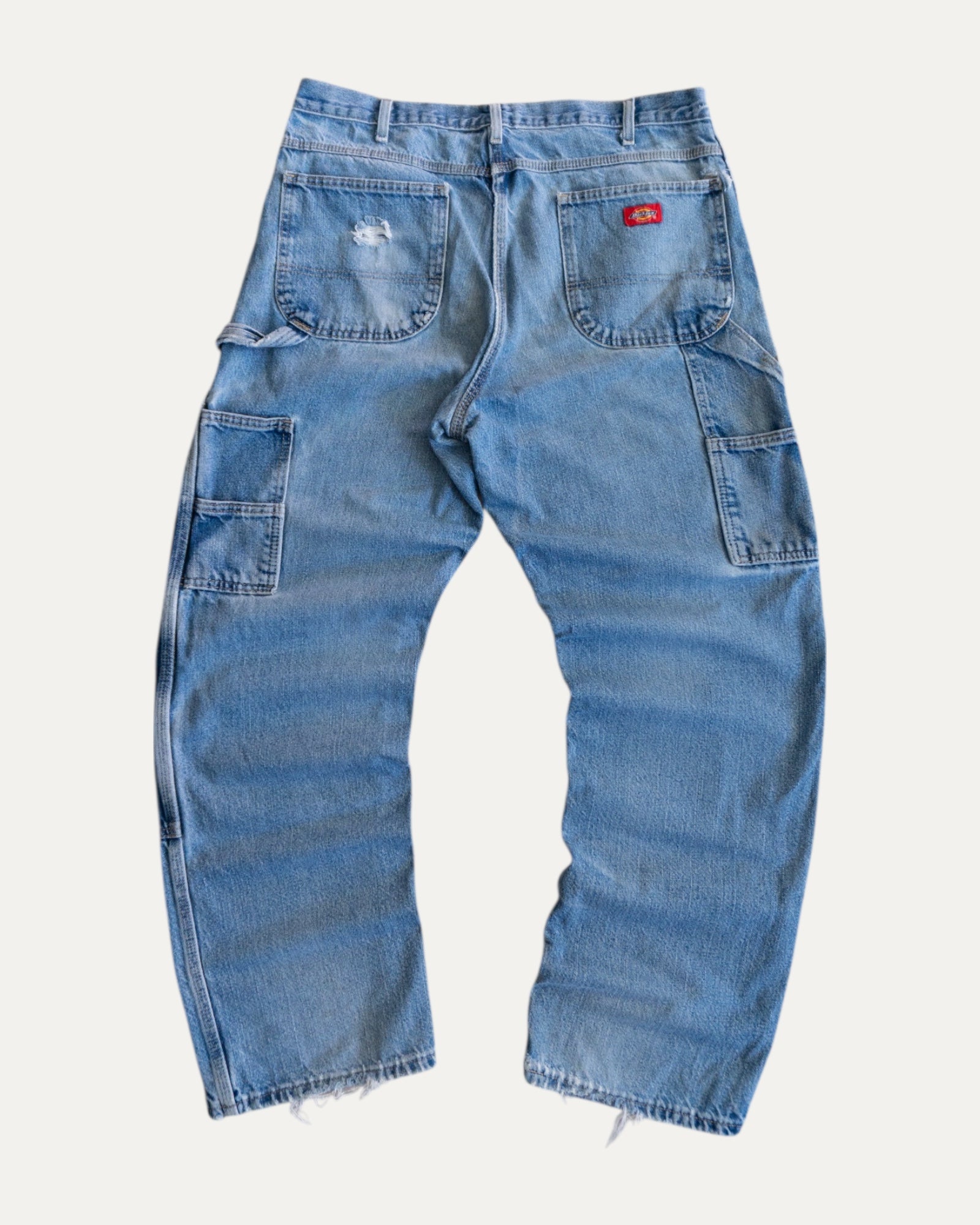 VINTAGE DICKIES DENIM DOUBLE KNEE PANTS - 36x32