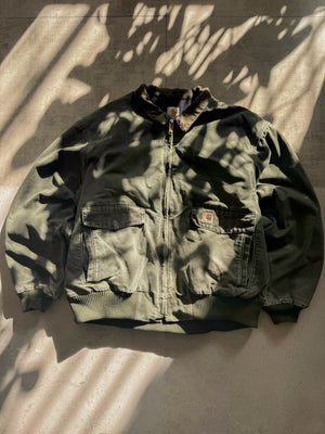 (XL) VINTAGE CARHARTT J165 BEAUTIFUL DISTRESSED JACKET