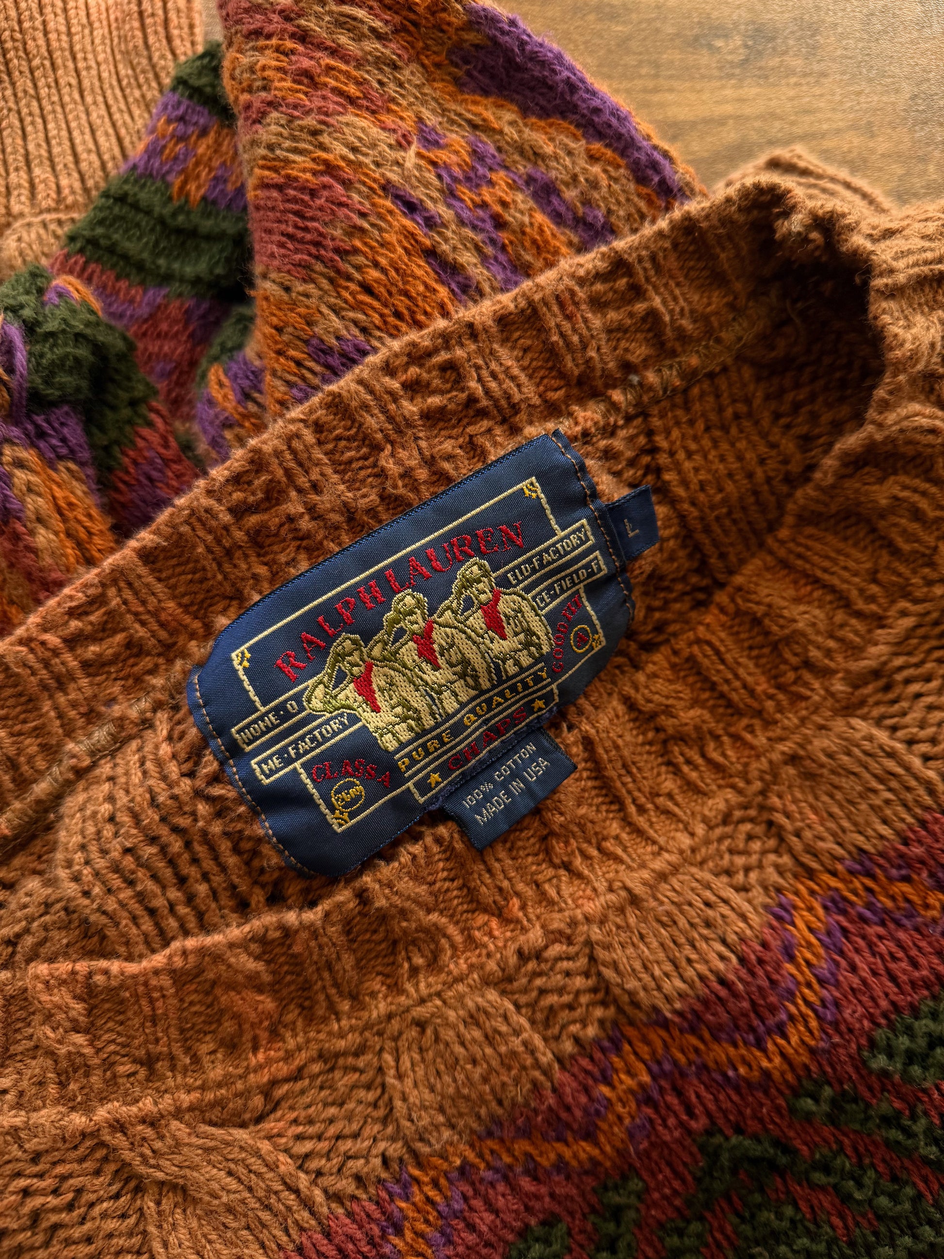 (L) 1980’S VINTAGE POLO RALPH LAUREN SWEATER