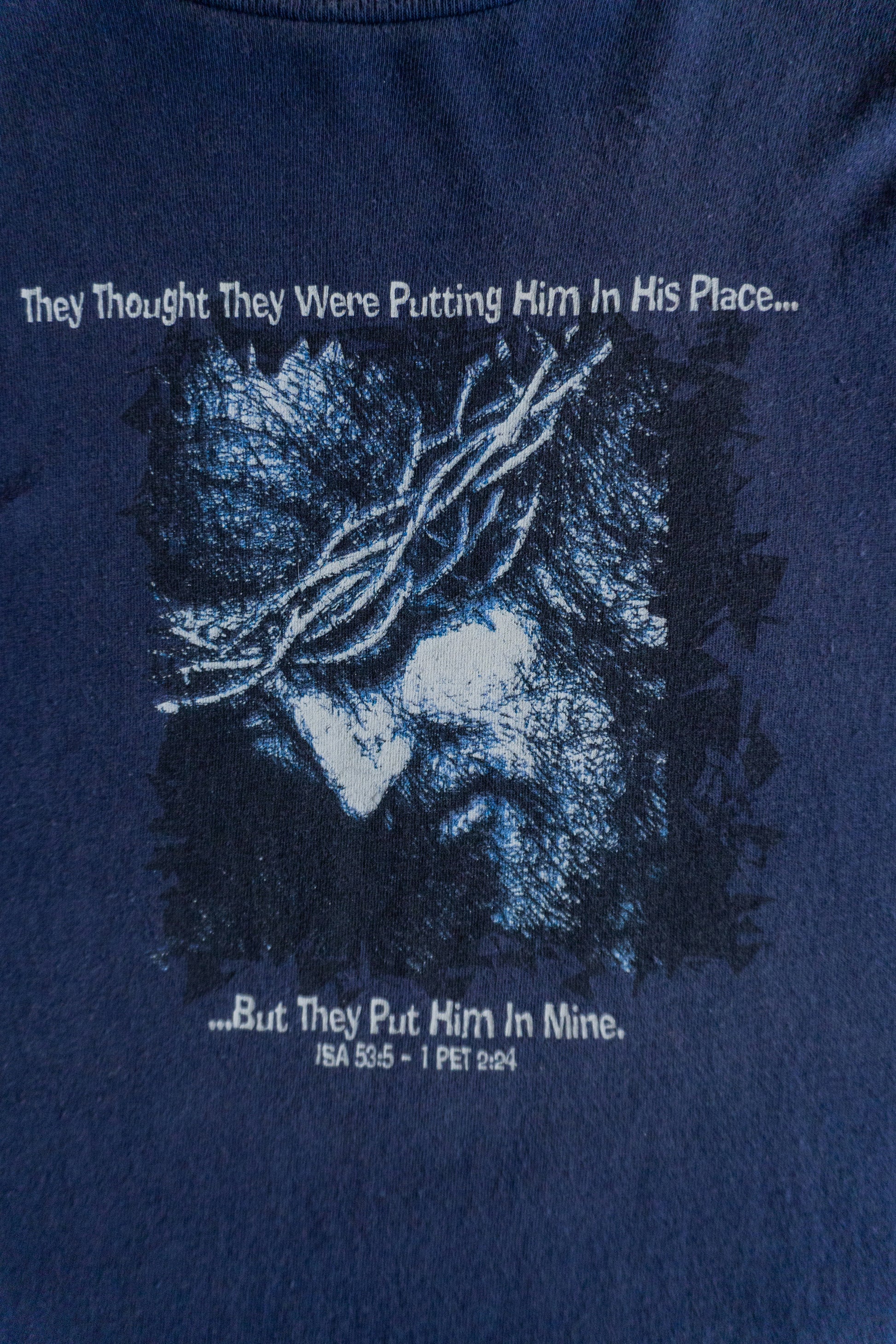 (FIT XL) 90’S VINTAGE JESUS - ISAIAH 53:1 TEE