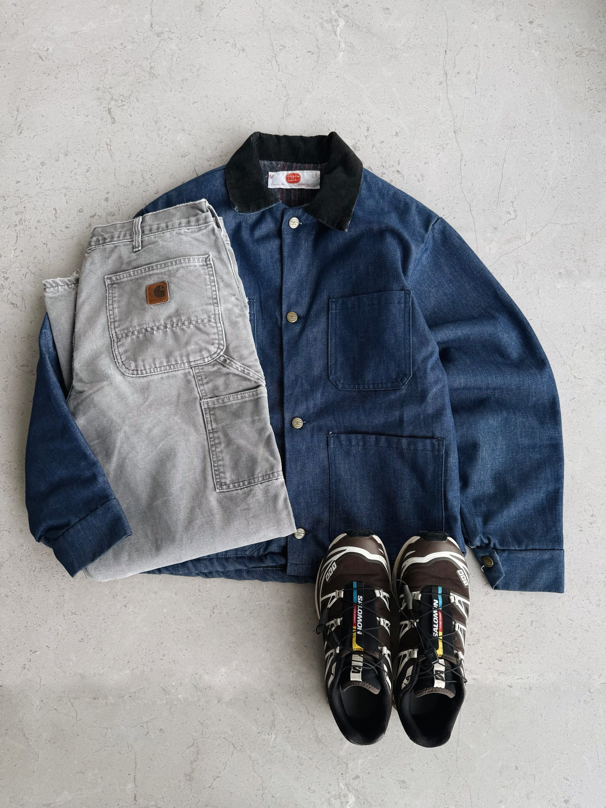 (M) 90’S VINTAGE ADOLPHE LAFONT DETROIT TYPE RAW JACKET