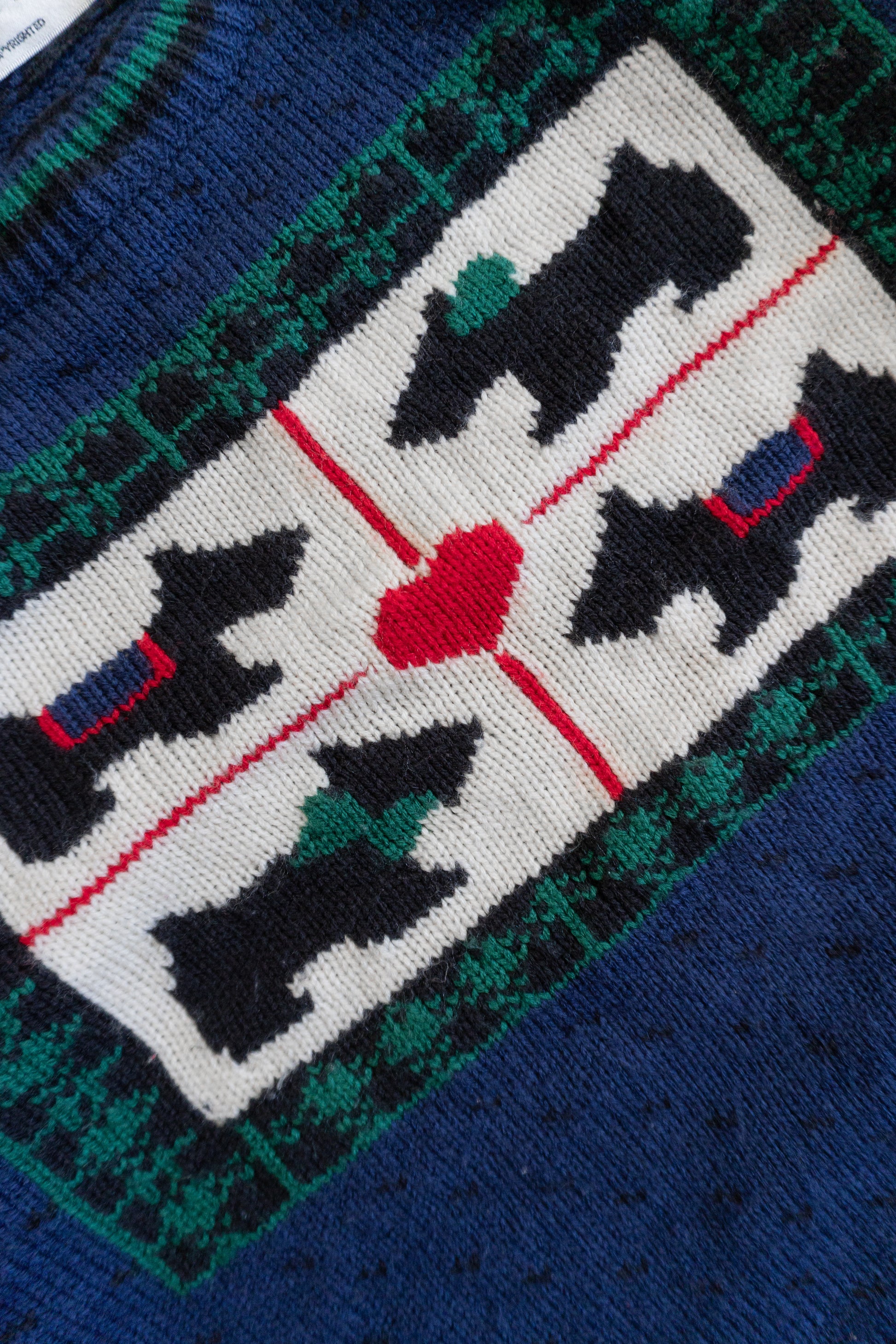 (FIT S) VINTAGE NORTHEN ISLES SCOTTIE DOG SWEATER