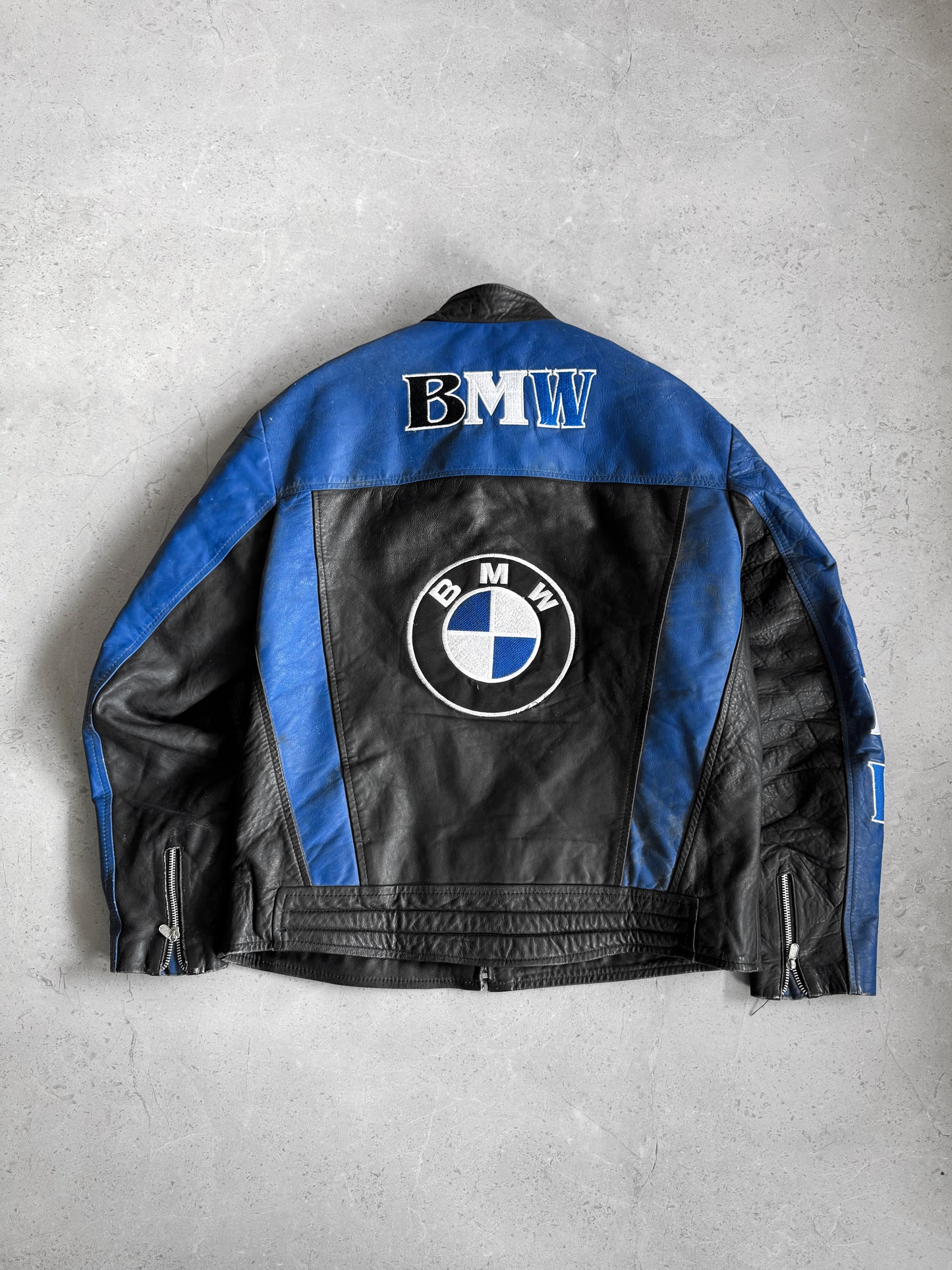 (M-L) Vintage BMW Leather Racing Jacket