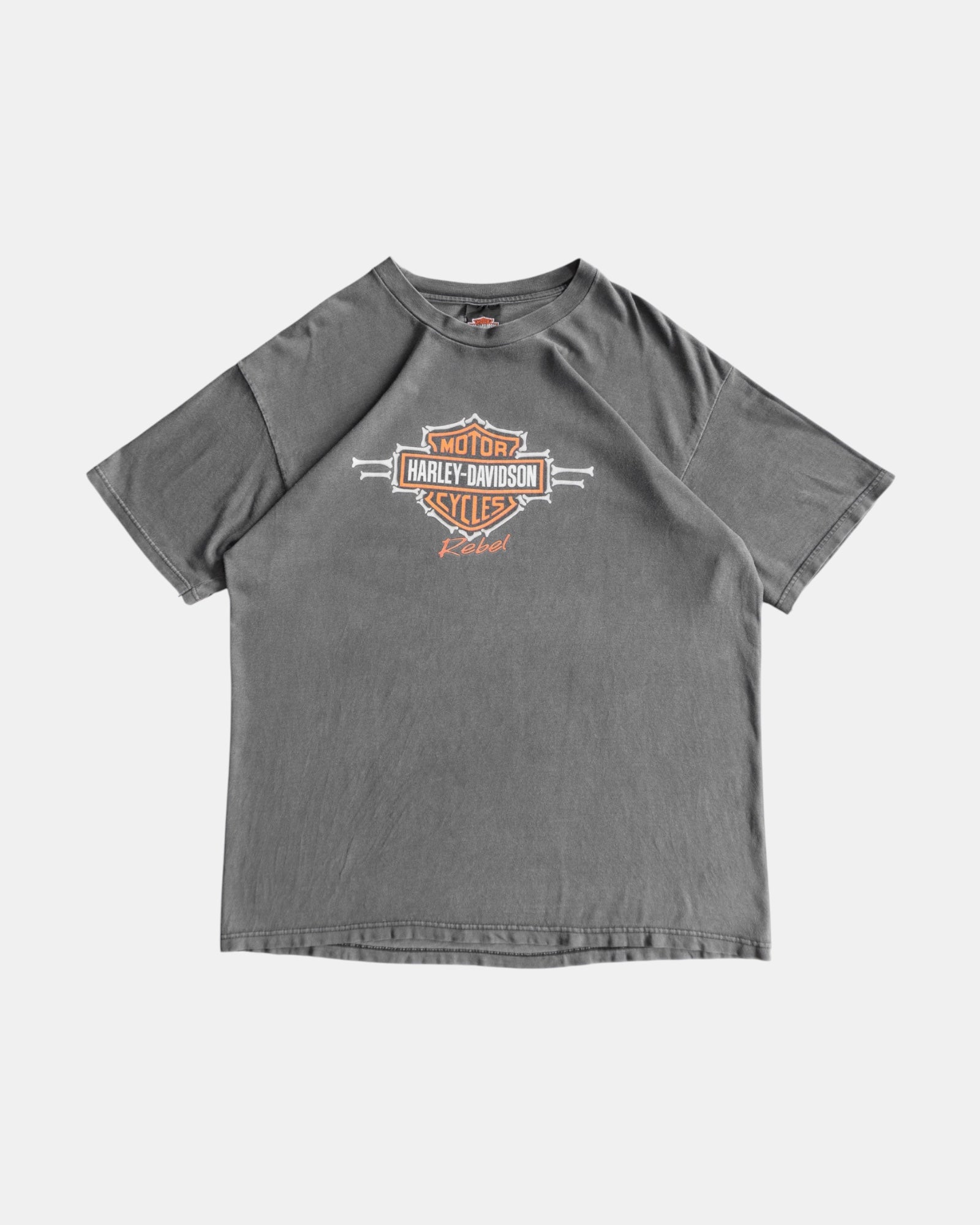 (L/XL) VINTAGE HARLEY DAVIDSON SUBURBAN MOTORS FLAMES FADED TEE