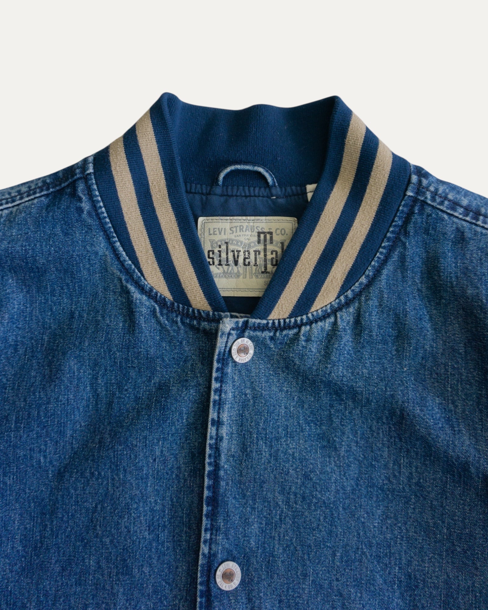 (L) LEVIS SILVER TAB DENIM VARSITY JACKET