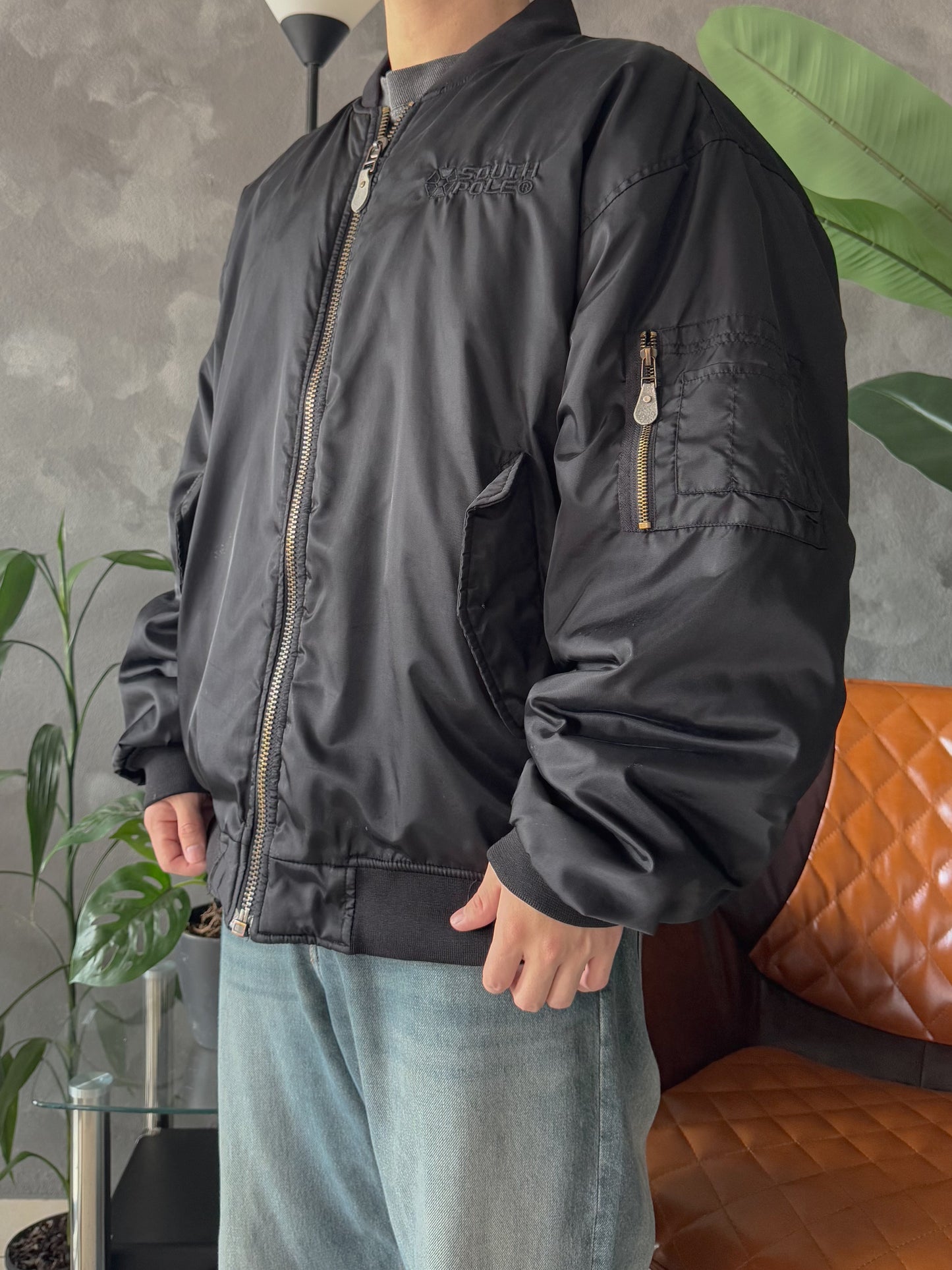 (L-XL) 2000’S VINTAGE SOUTHPOLE BOMBER JACKET