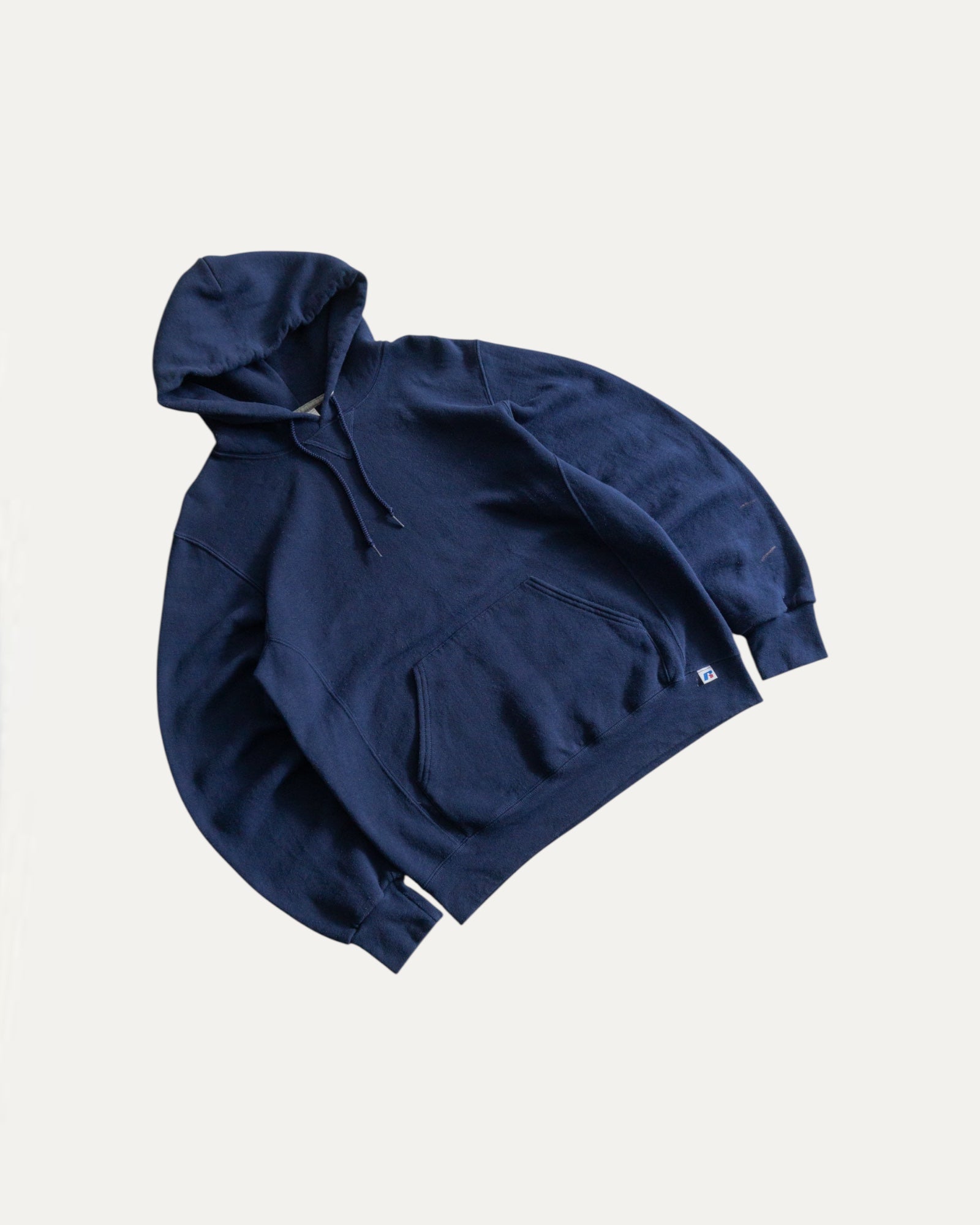 (M) RUSSELL NAVY BLANK HOODIE