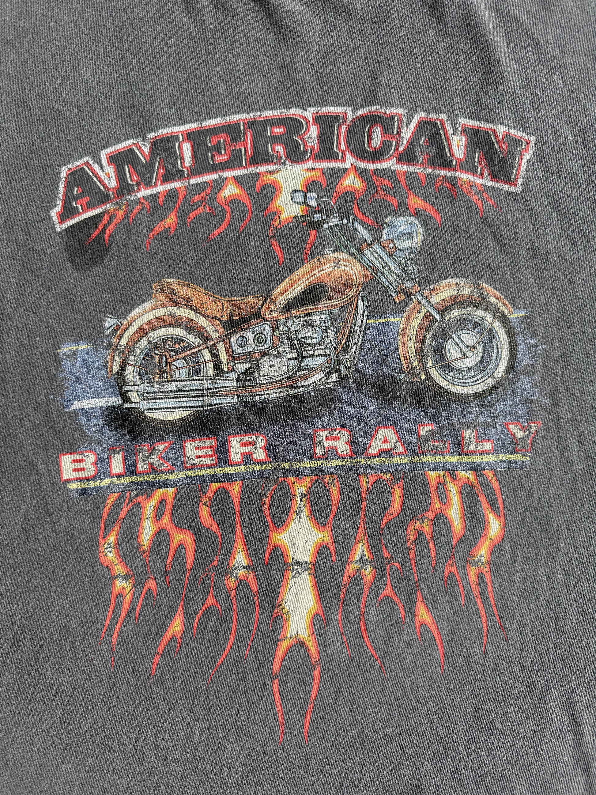 (L) VINTAGE AMERICAN BIKER RALLY SUN FADED TANK TOP