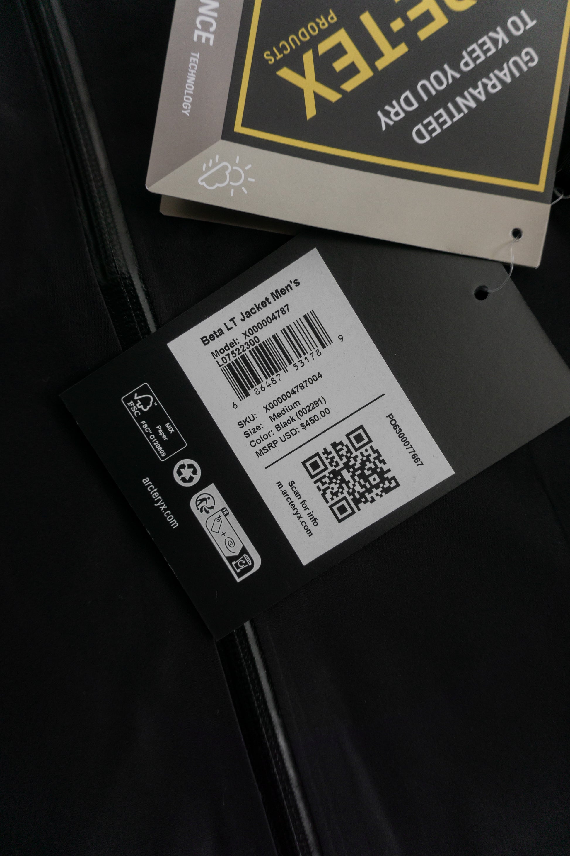 (M) ARC’TERYX BETA LT GORETEX JACKET (NEW)