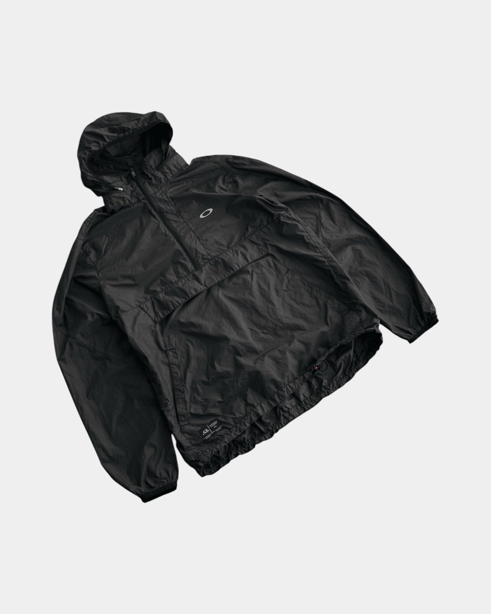 (M/L) OAKLEY BLACK WINDBREAKER JACKET