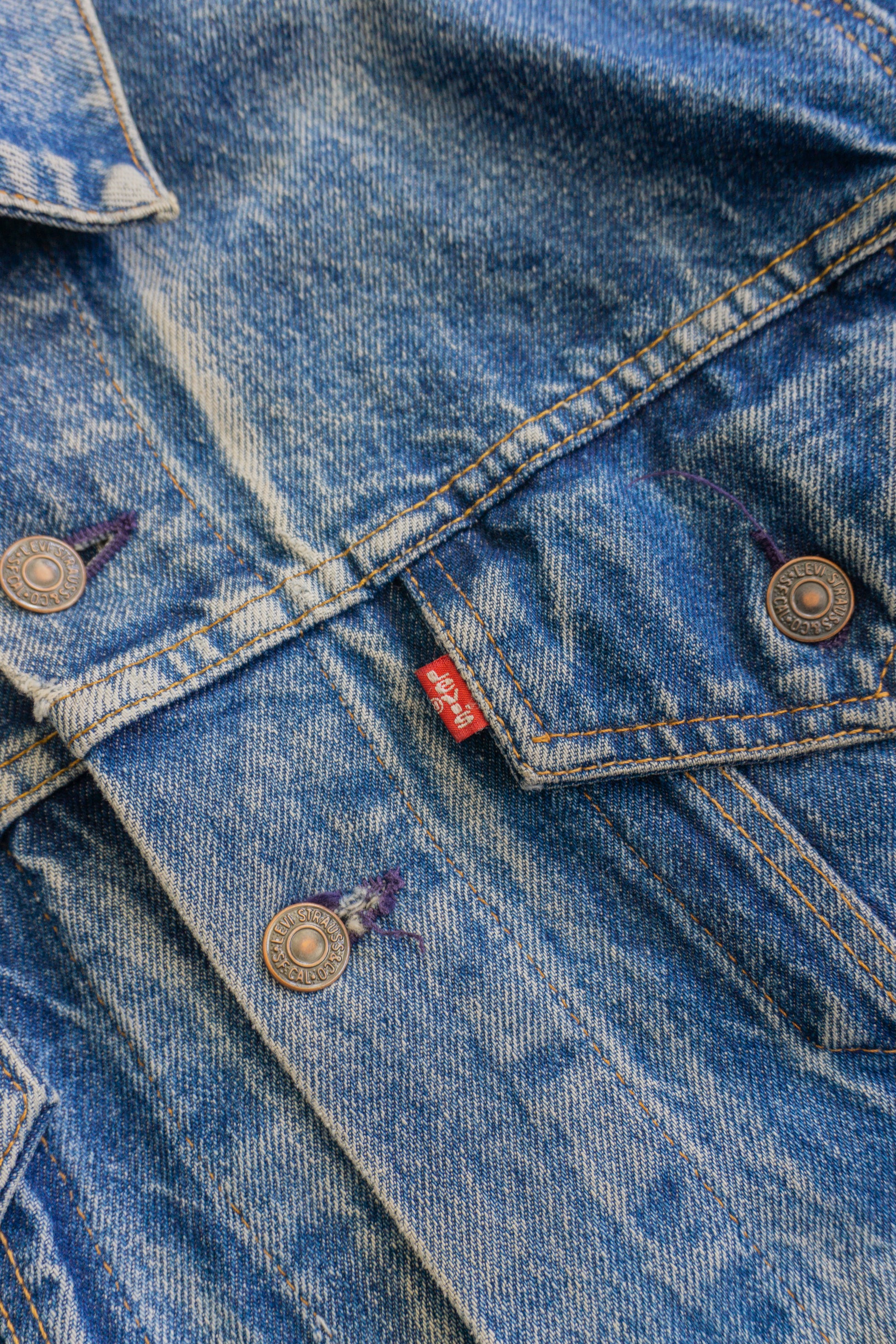 (L) 80’S VINTAGE LEVIS DENIM FADED JACKET