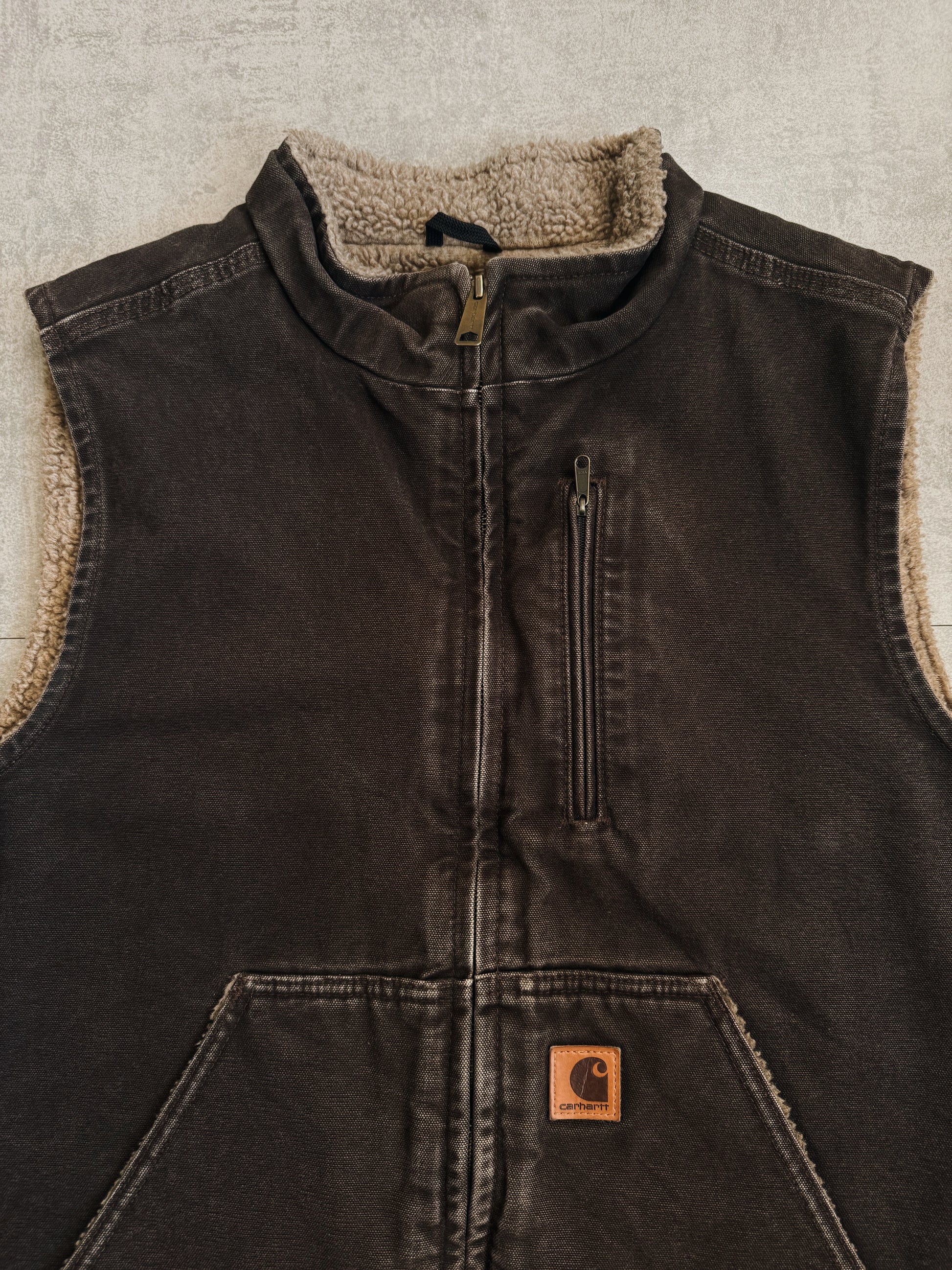 (L) VINTAGE CARHARTT SHERPA VEST