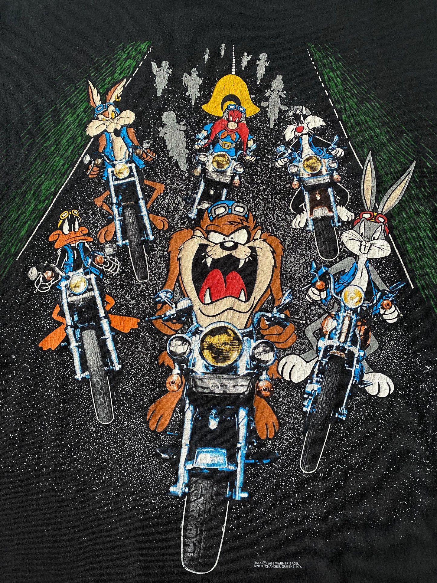 1993 Vintage Looney Tunes on Bikes Tee