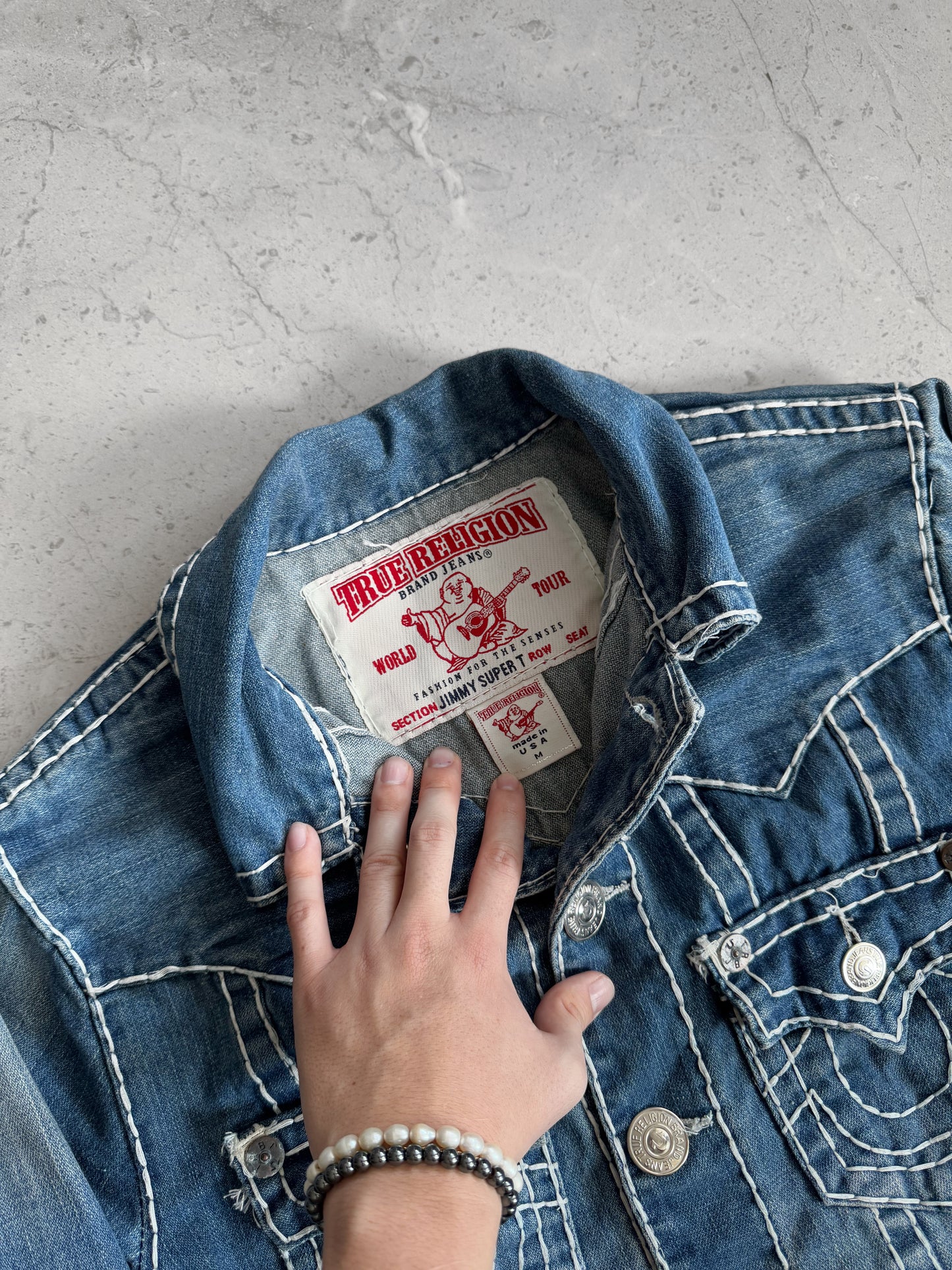 (M) VINTAGE TRUE RELIGION DENIM JACKET