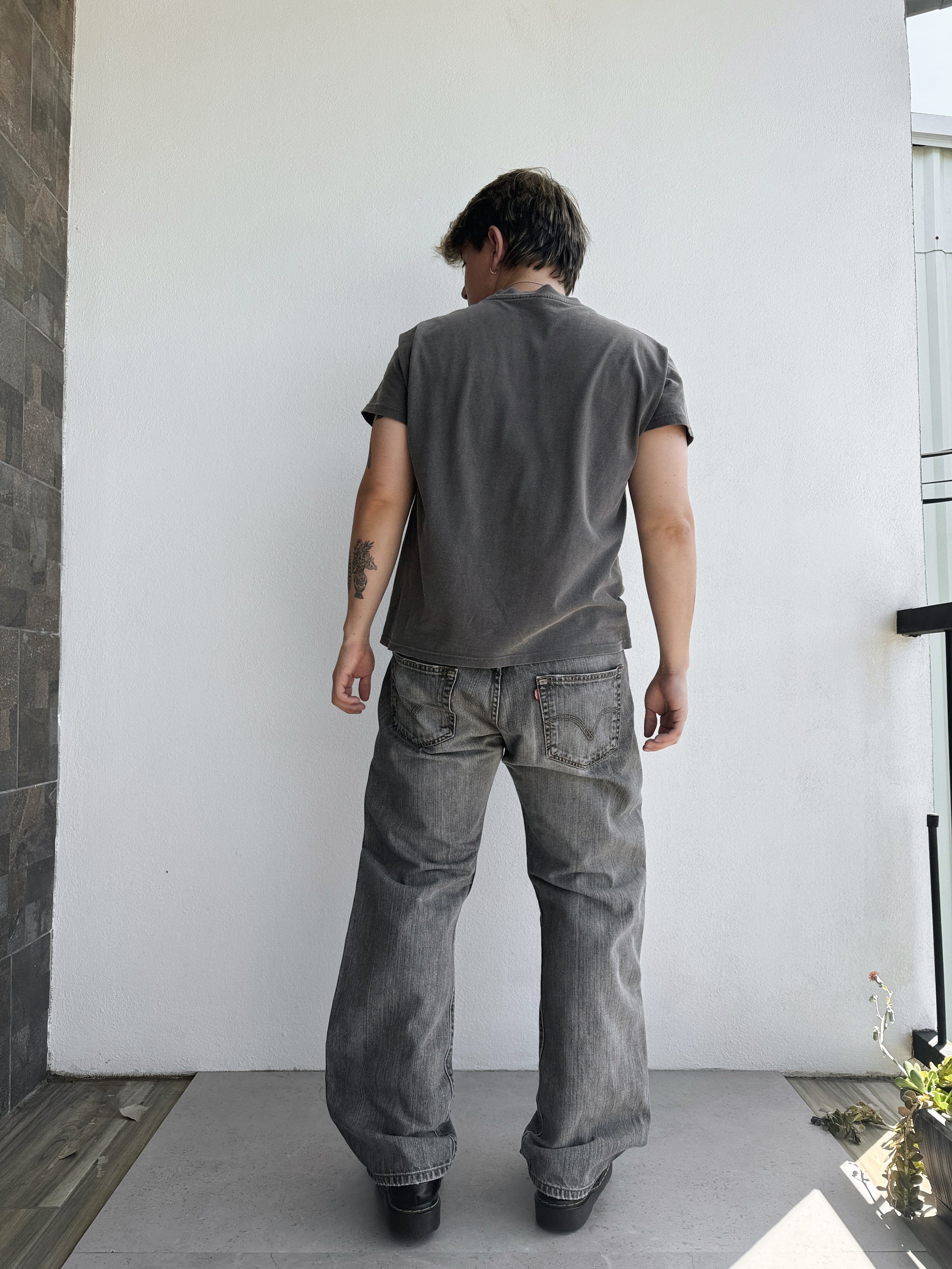 VINTAGE LEVIS 501 GRAY FADED PANTS - 34x32