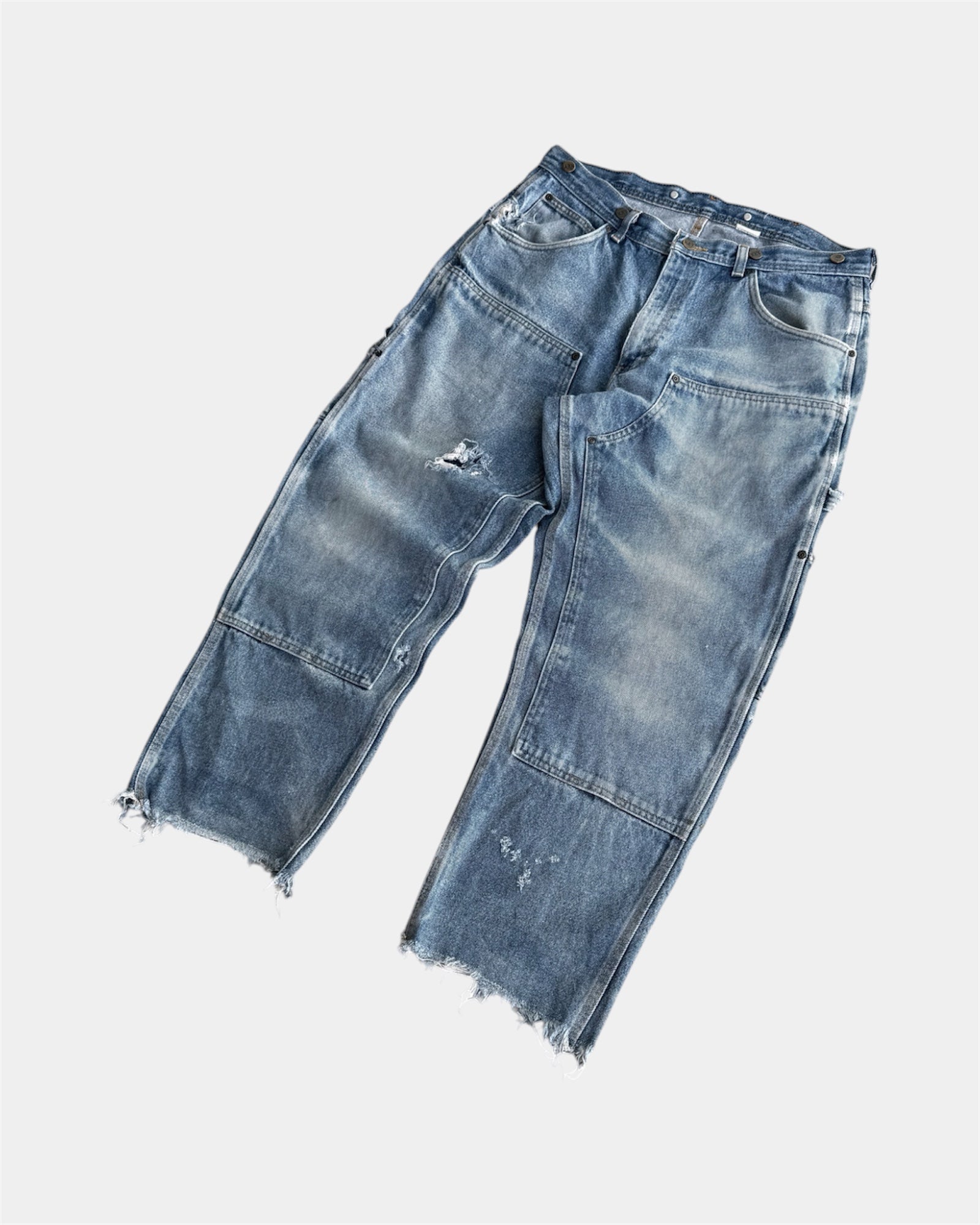 VINTAGE DOUBLE KNEE DISTRESSED TYPE CARHARTT PANTS - 34x30