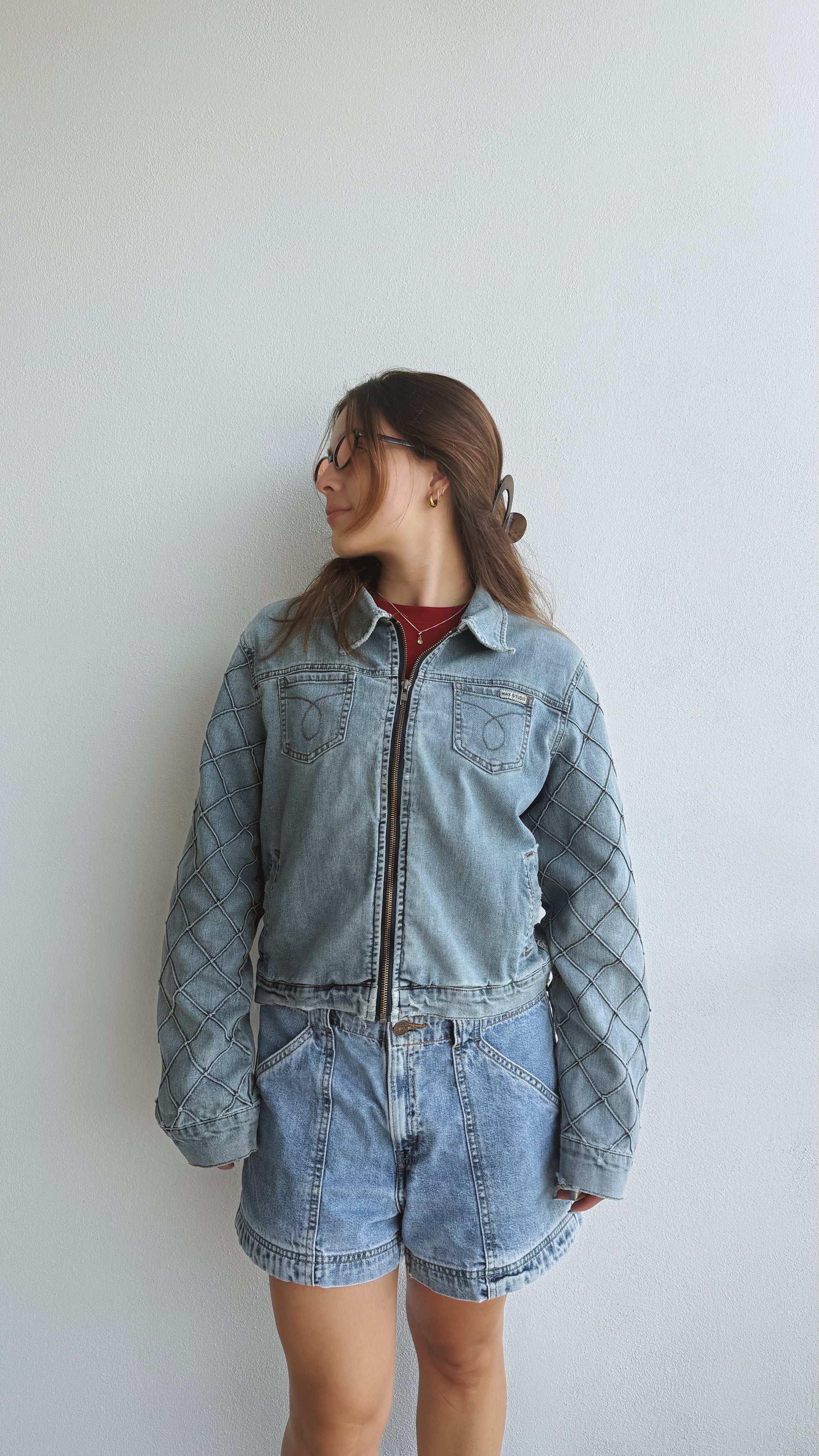 (S/M) VINTAGE MAX STUDIO JEANS JACKET