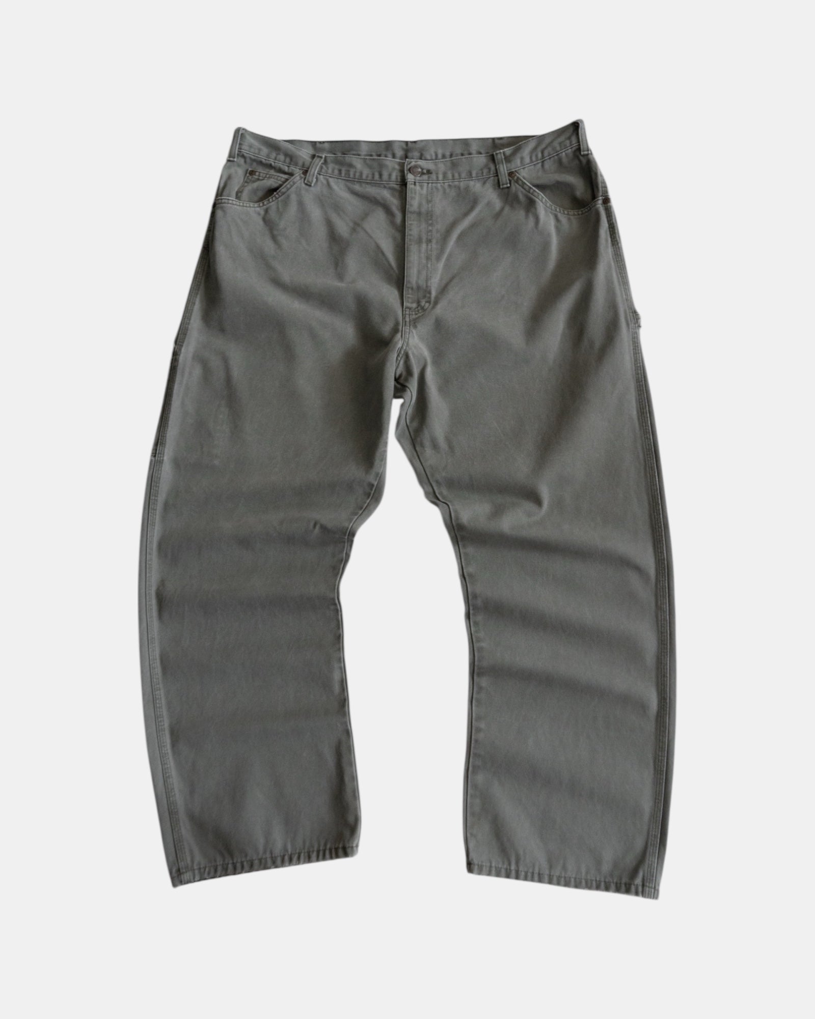 VINTAGE DICKIES OLIVE GREEN CARPENTER PANTS - 38x32