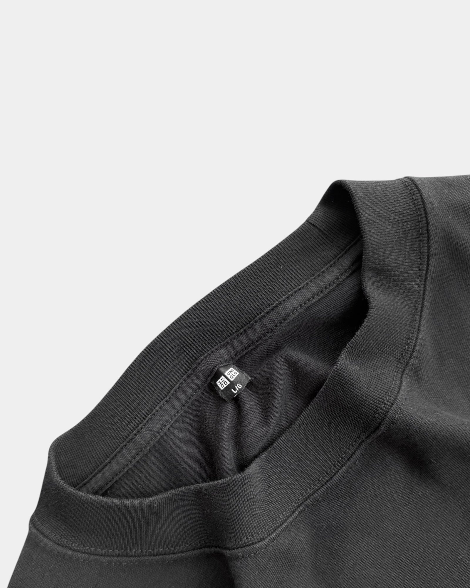 (L) UNIQLO BLACK LONG SLEEVE