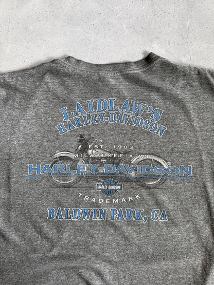 (L) VINTAGE HARLEY DAVIDSON LAIDLAW’S BALDWIN PARK POCKET TEE