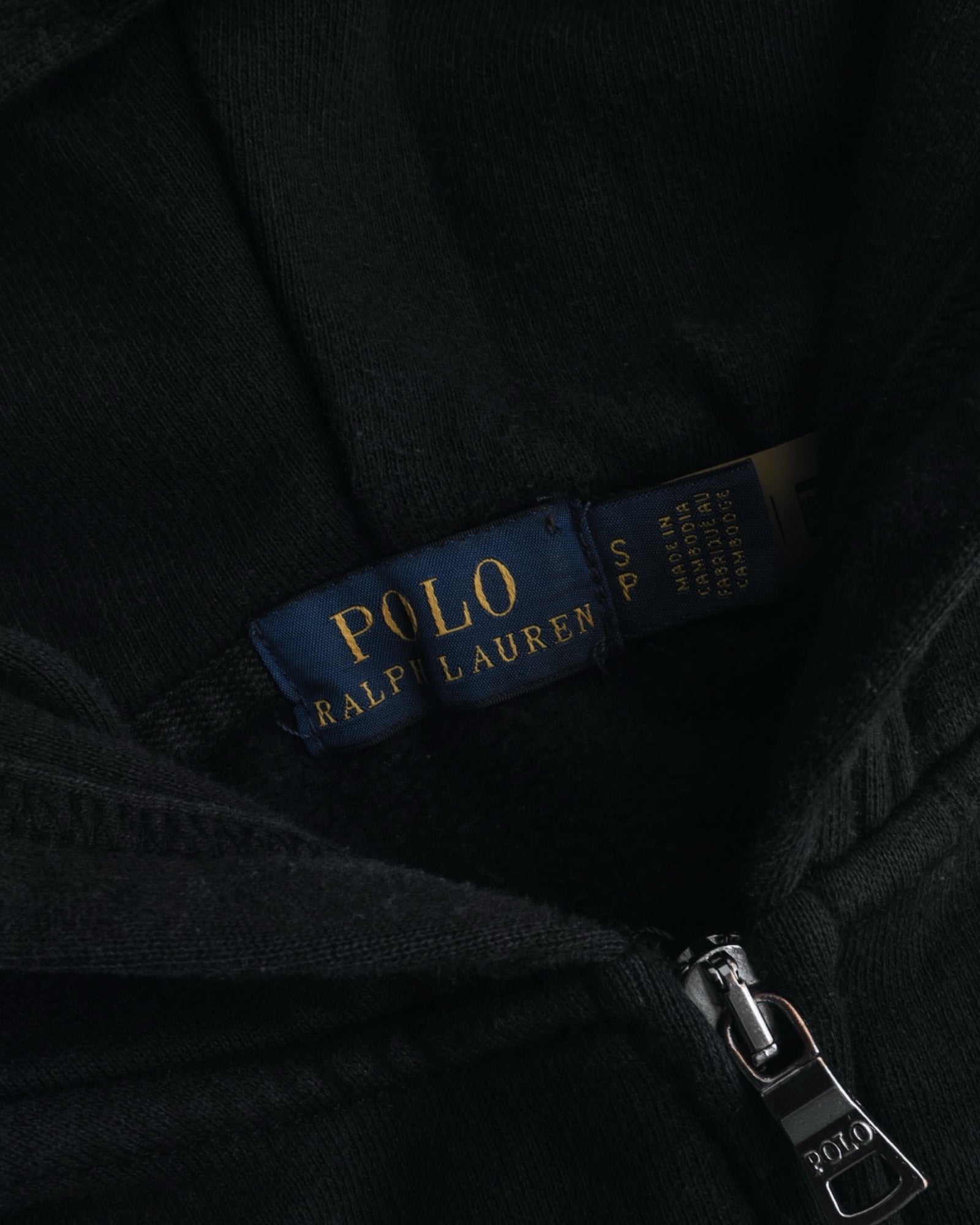 (S) POLO RALPH LAUREN BLACK HOODIE FULL ZIP (WOMEN)