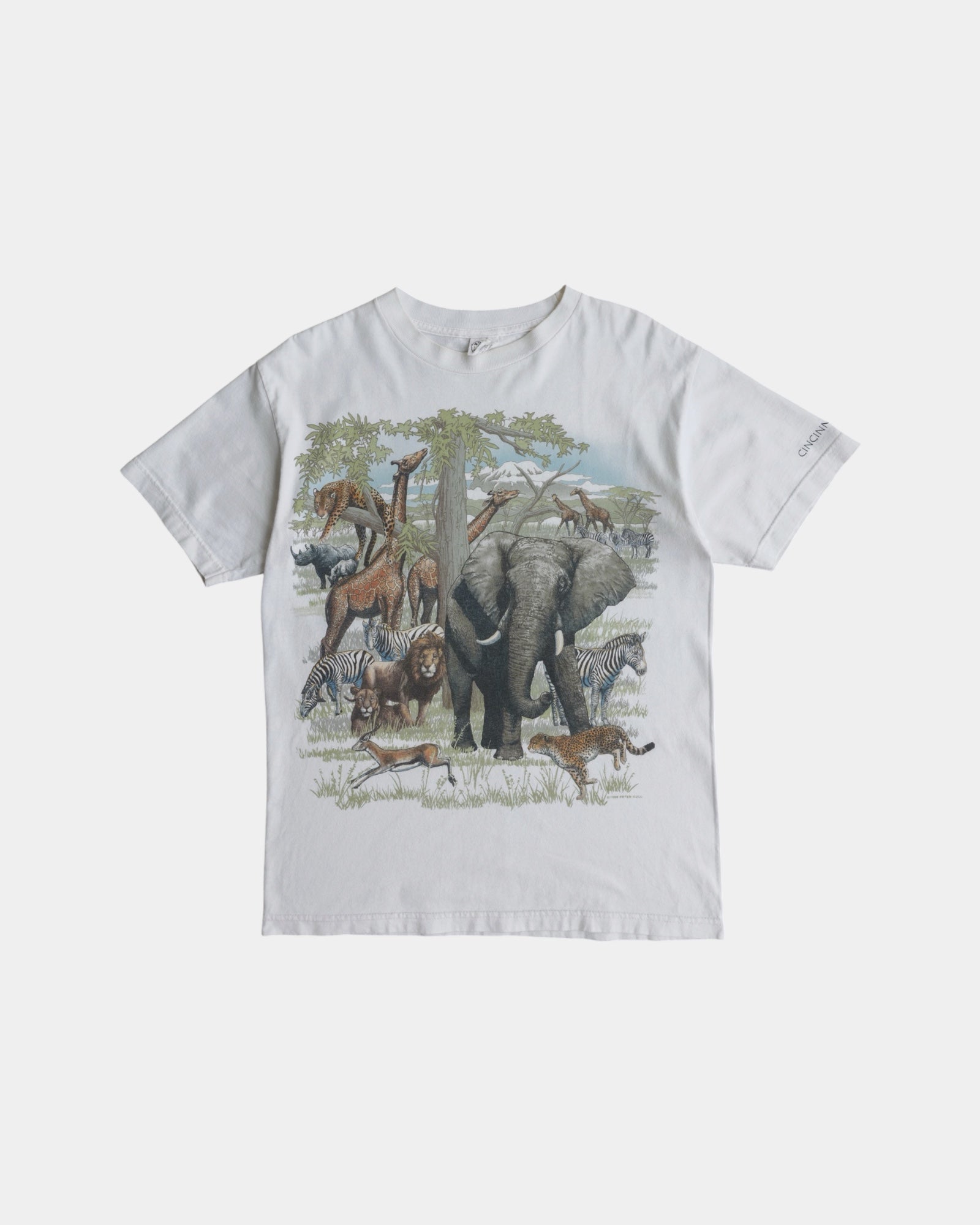 (M) 90’S VINTAGE JUNGLE ANIMAL ART TEE