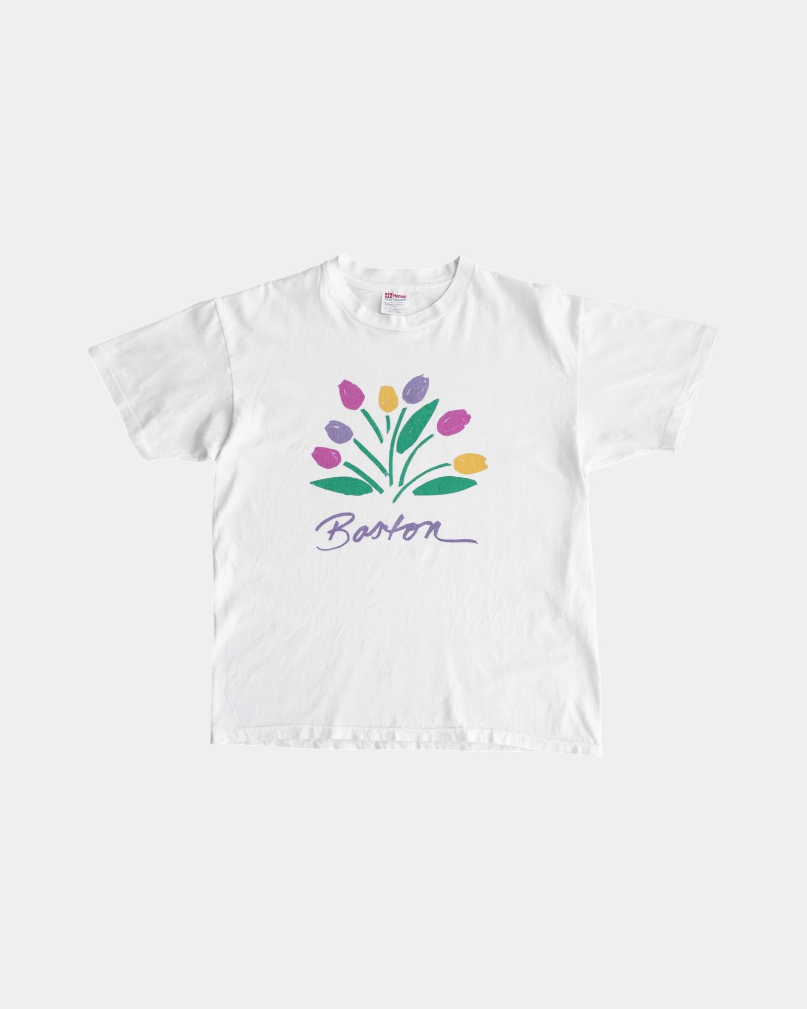 (L) 90’S VINTAGE BOSTON FLOWER ART TEE